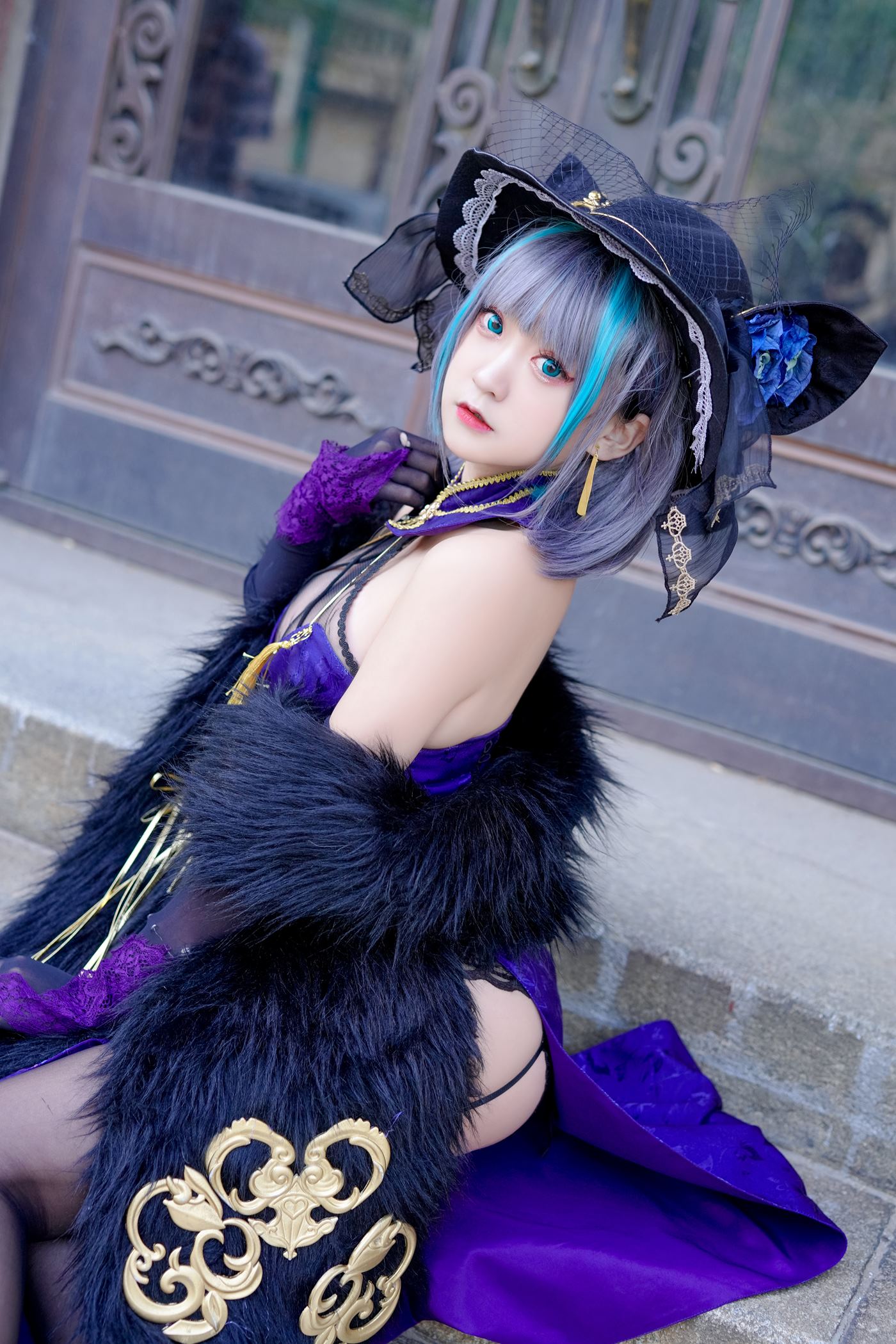 图片[11]-网紅Coser@-桃夭葵 柴郡旗袍 [33P] – 速更版-美库