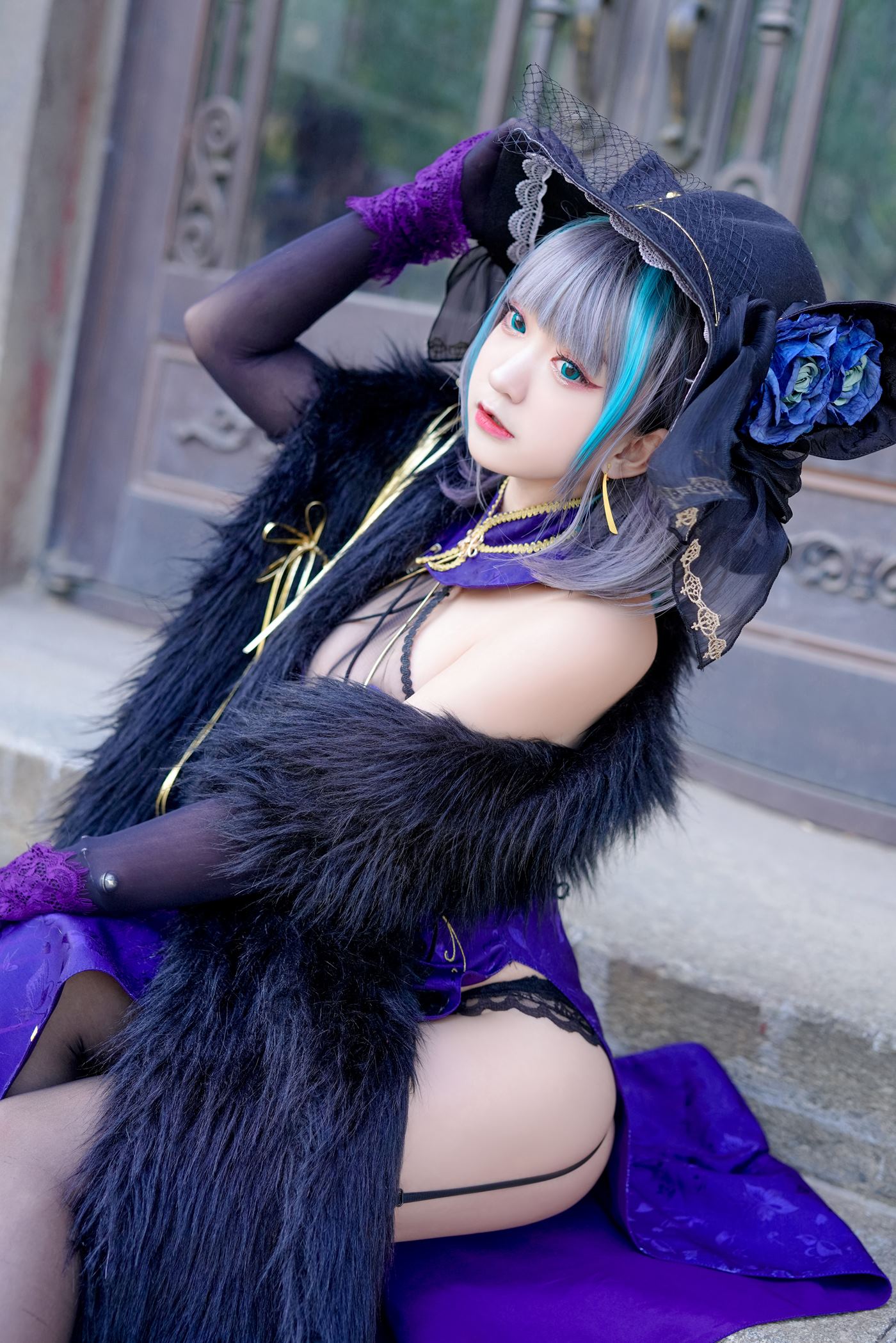 图片[18]-网紅Coser@-桃夭葵 柴郡旗袍 [33P] – 速更版-美库