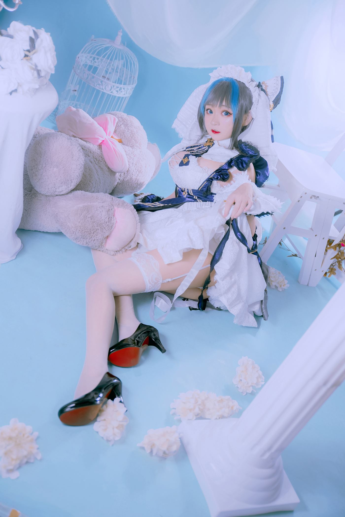 图片[19]-网紅Coser@-桃夭葵 柴郡 [20P] – 速更版-美库