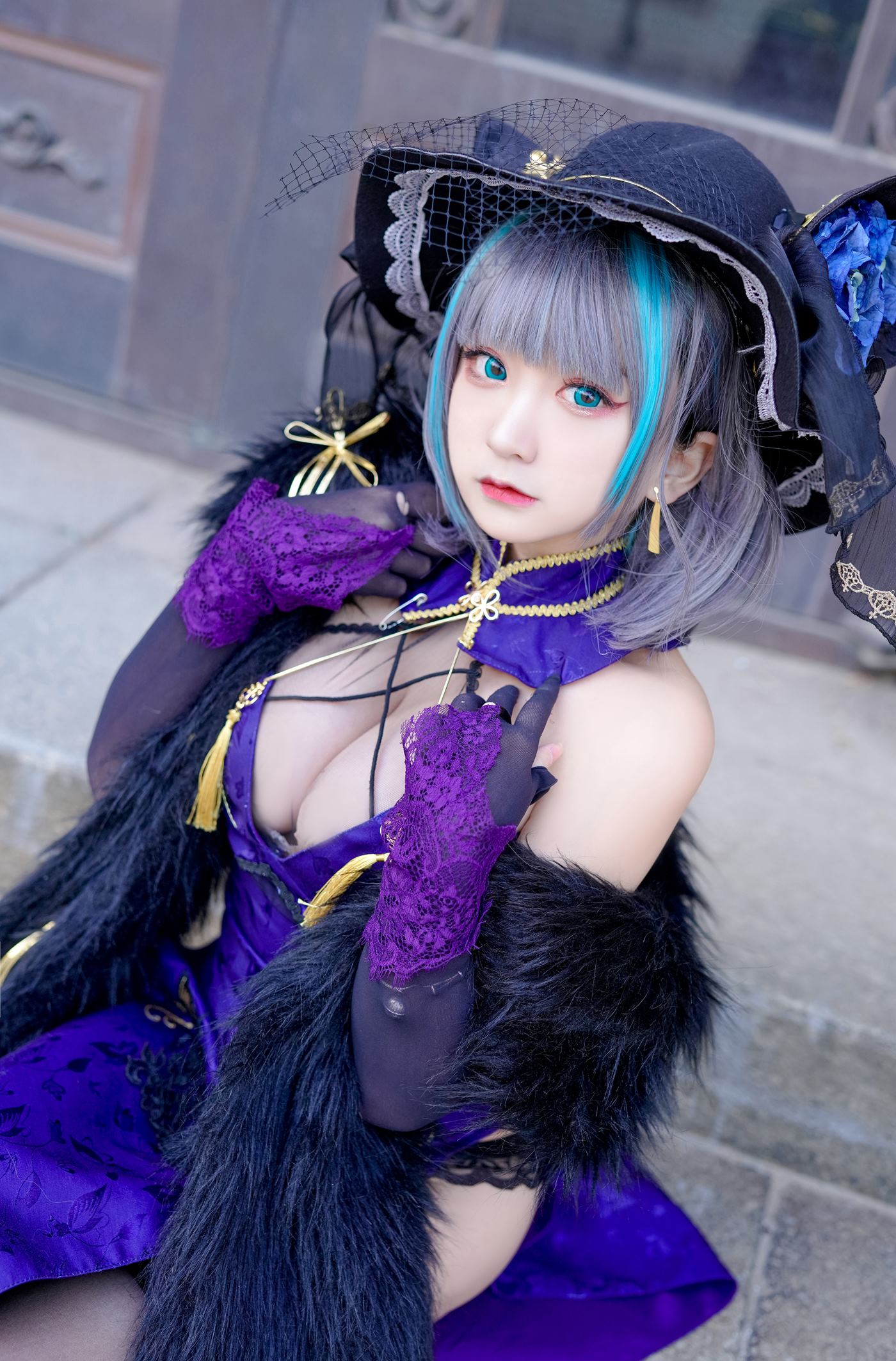 图片[21]-网紅Coser@-桃夭葵 柴郡旗袍 [33P] – 速更版-美库