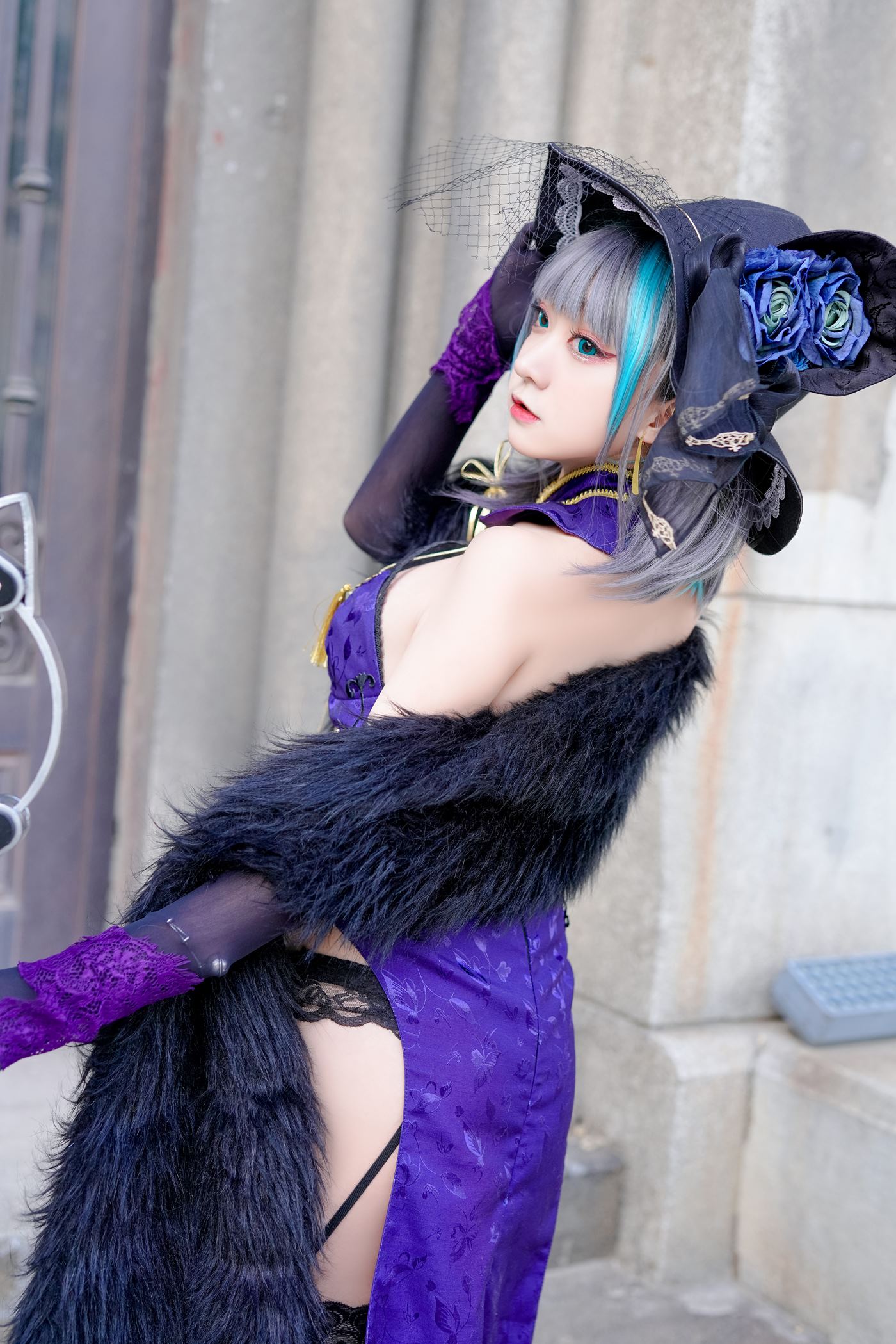 图片[26]-网紅Coser@-桃夭葵 柴郡旗袍 [33P] – 速更版-美库