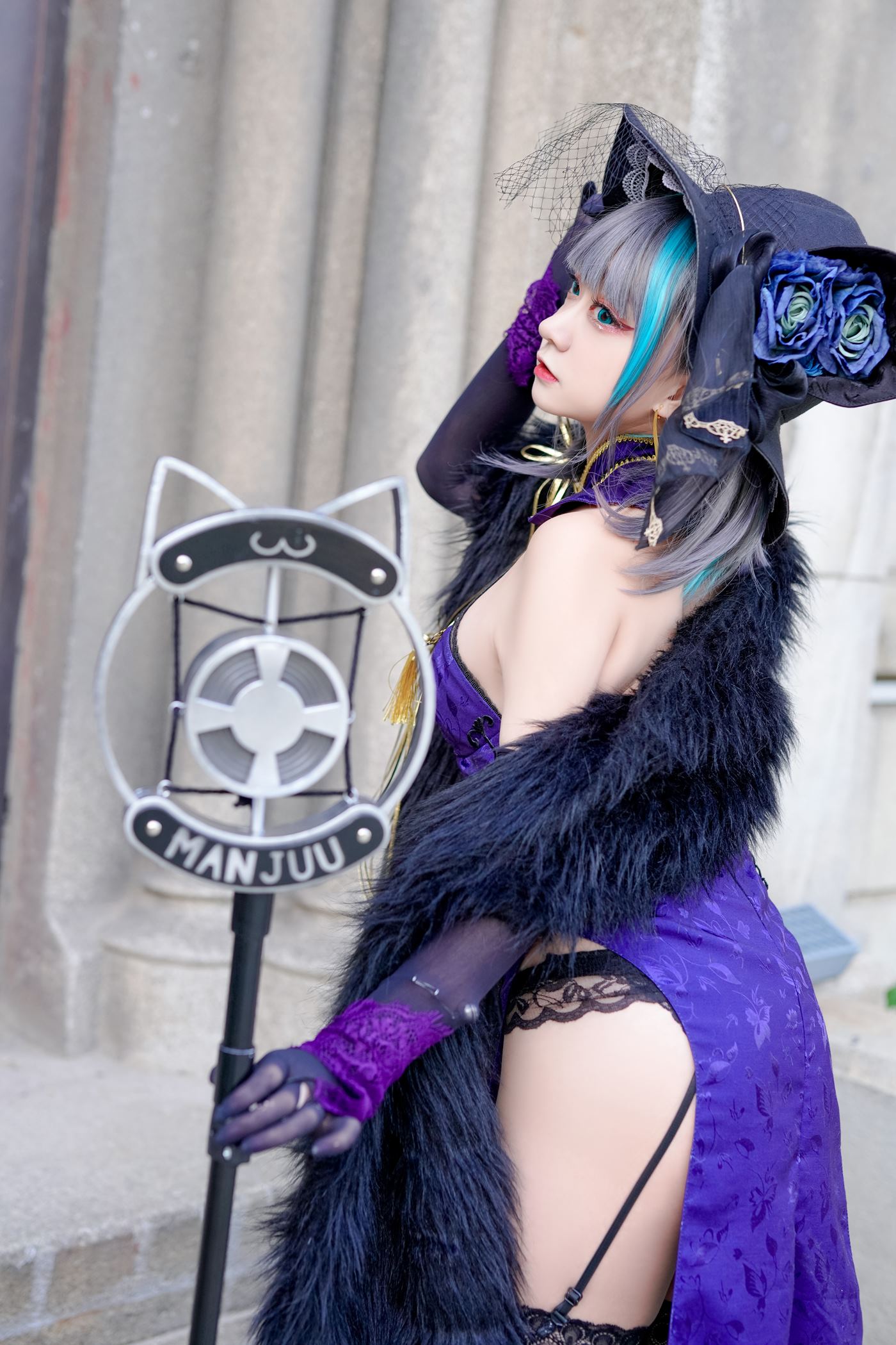 图片[27]-网紅Coser@-桃夭葵 柴郡旗袍 [33P] – 速更版-美库