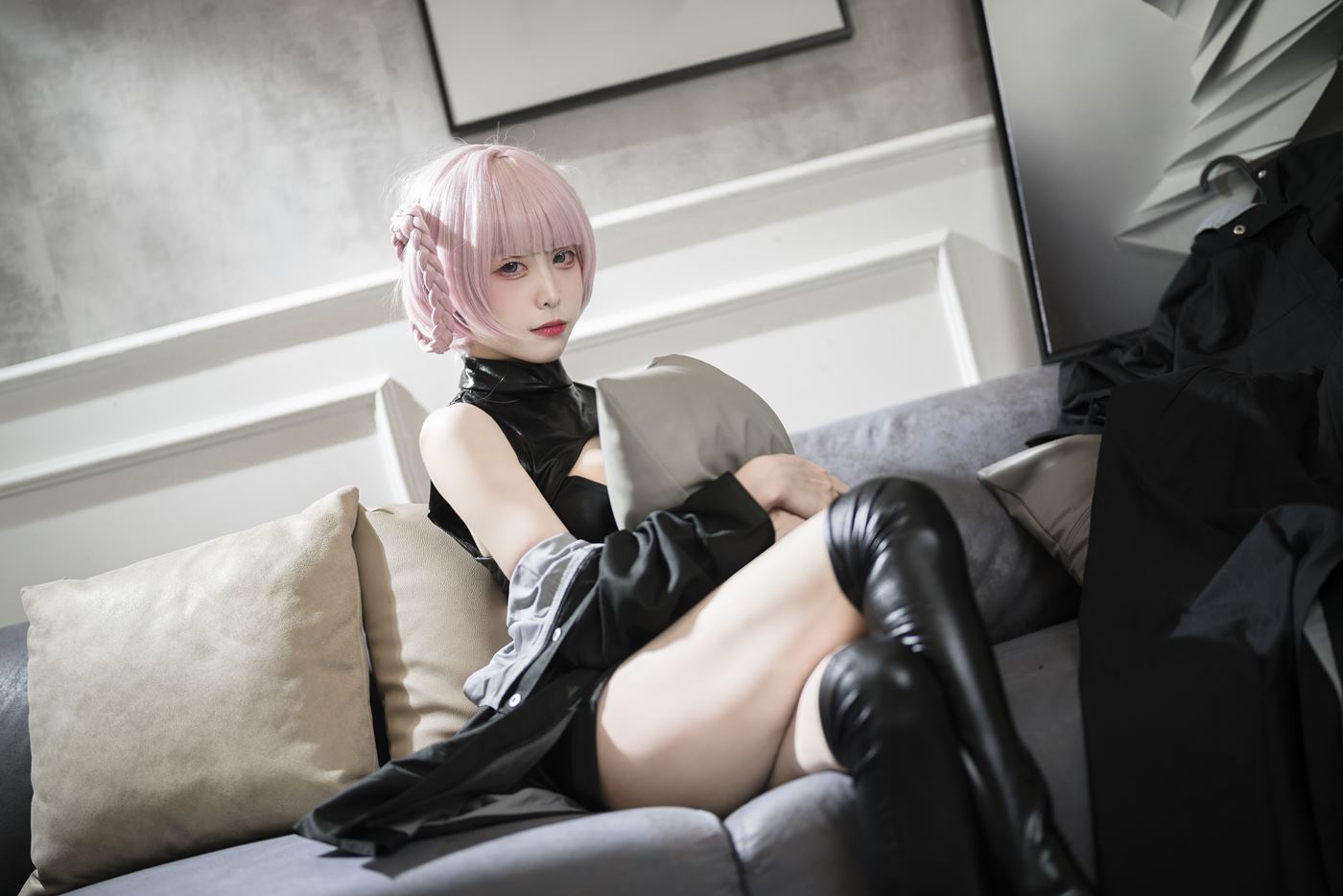 图片[22]-樱岛嗷  七草荠原皮+女仆 [37P] – 速更版-美库