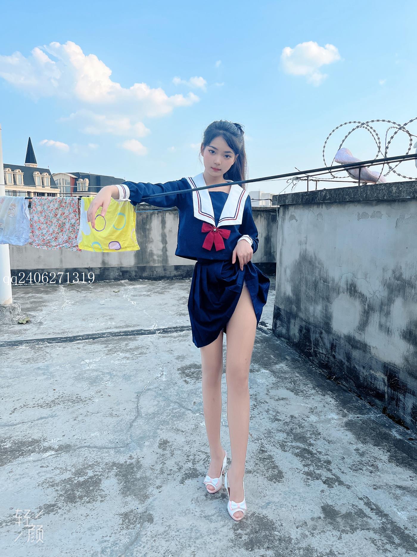 图片[14]-[MSLASS梦丝女神]2022.07.26  JK蓝 张馨[42P] – 速更版-美库