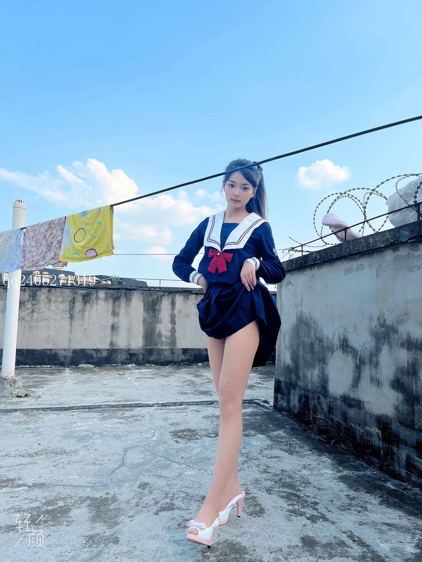 图片[19]-[MSLASS梦丝女神]2022.07.26  JK蓝 张馨[42P] – 速更版-美库