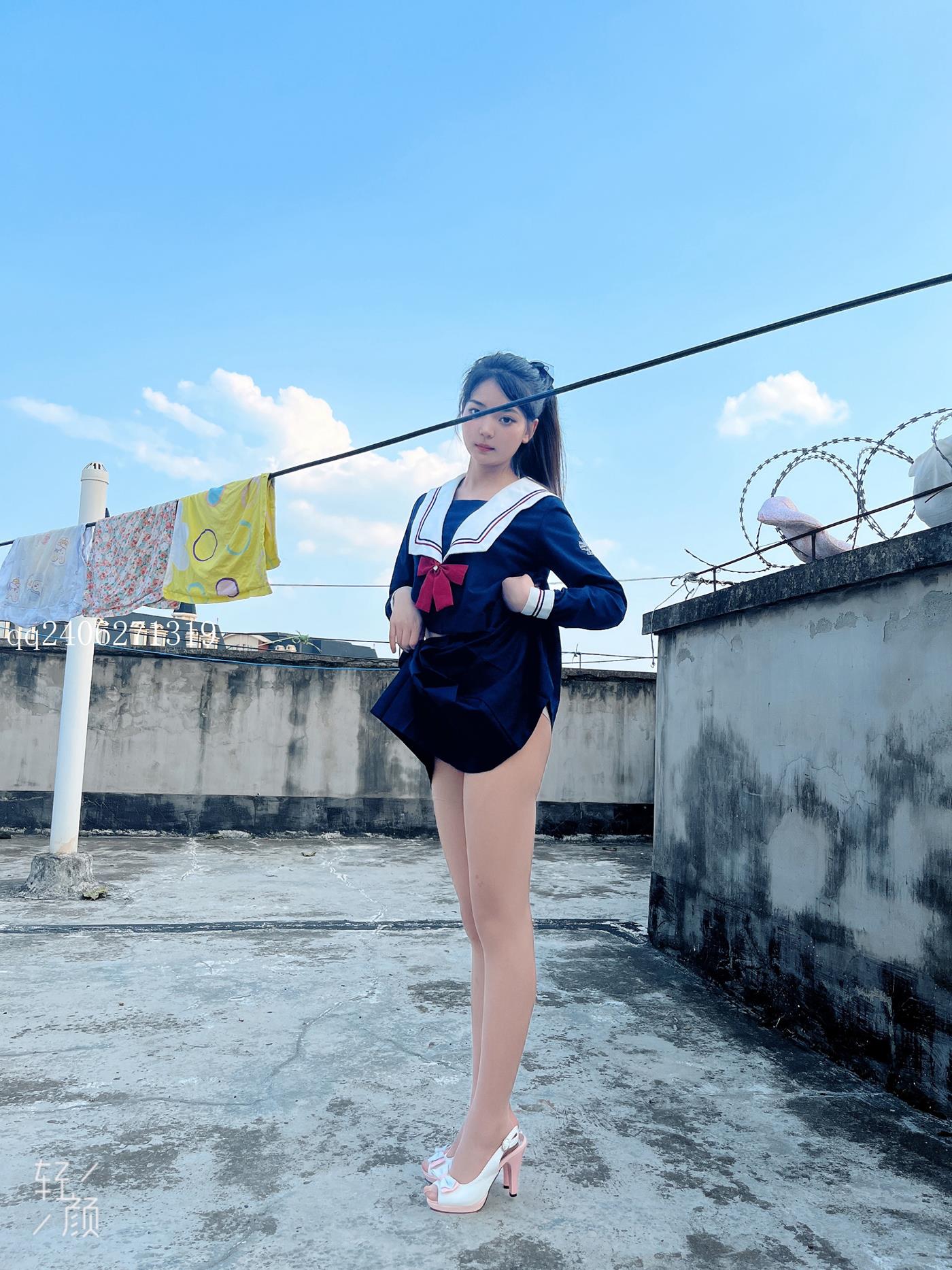 图片[22]-[MSLASS梦丝女神]2022.07.26  JK蓝 张馨[42P] – 速更版-美库