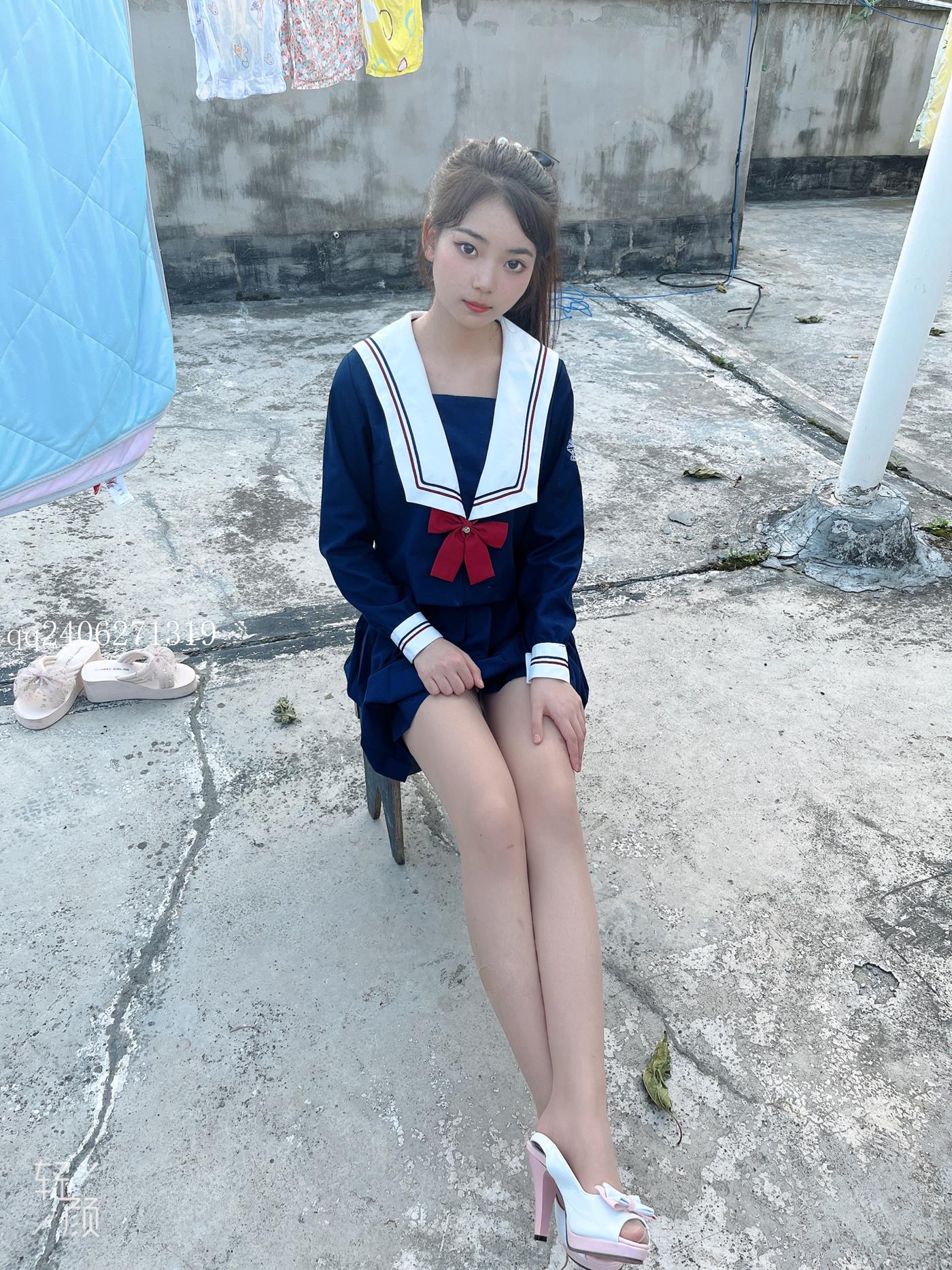 图片[27]-[MSLASS梦丝女神]2022.07.26  JK蓝 张馨[42P] – 速更版-美库