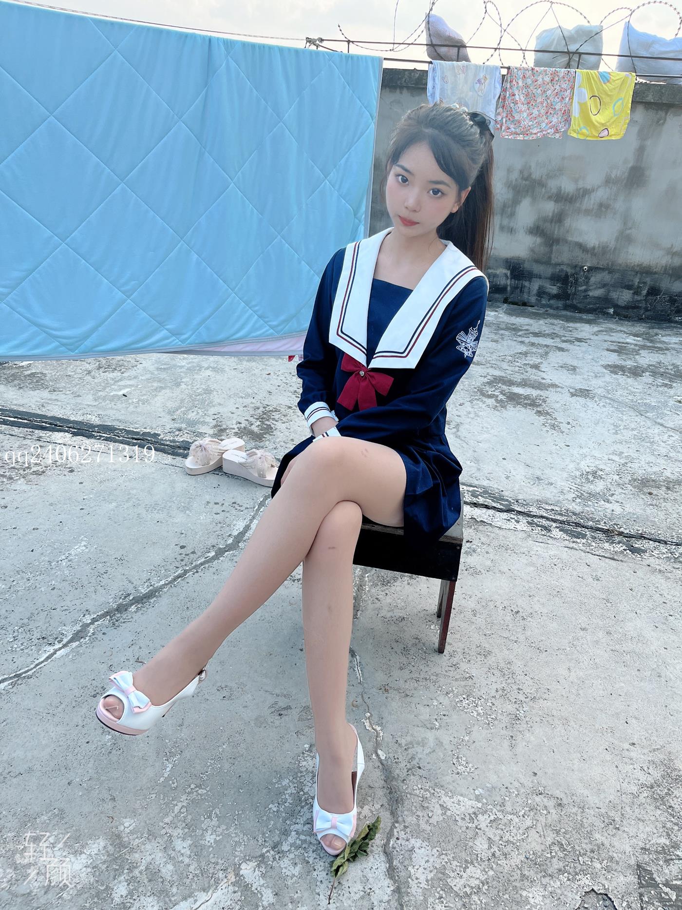 图片[28]-[MSLASS梦丝女神]2022.07.26  JK蓝 张馨[42P] – 速更版-美库