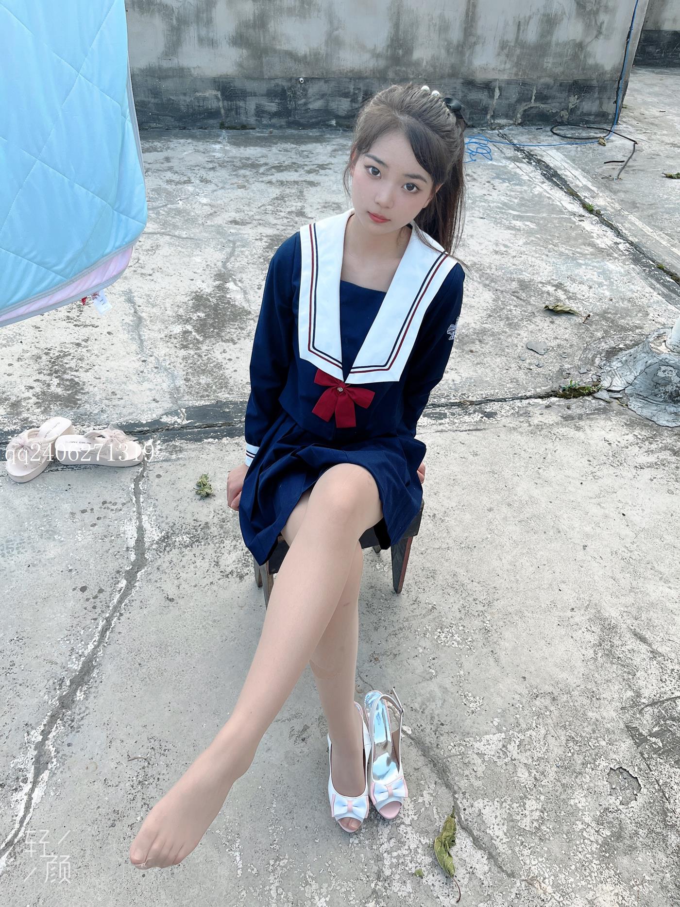 图片[32]-[MSLASS梦丝女神]2022.07.26  JK蓝 张馨[42P] – 速更版-美库