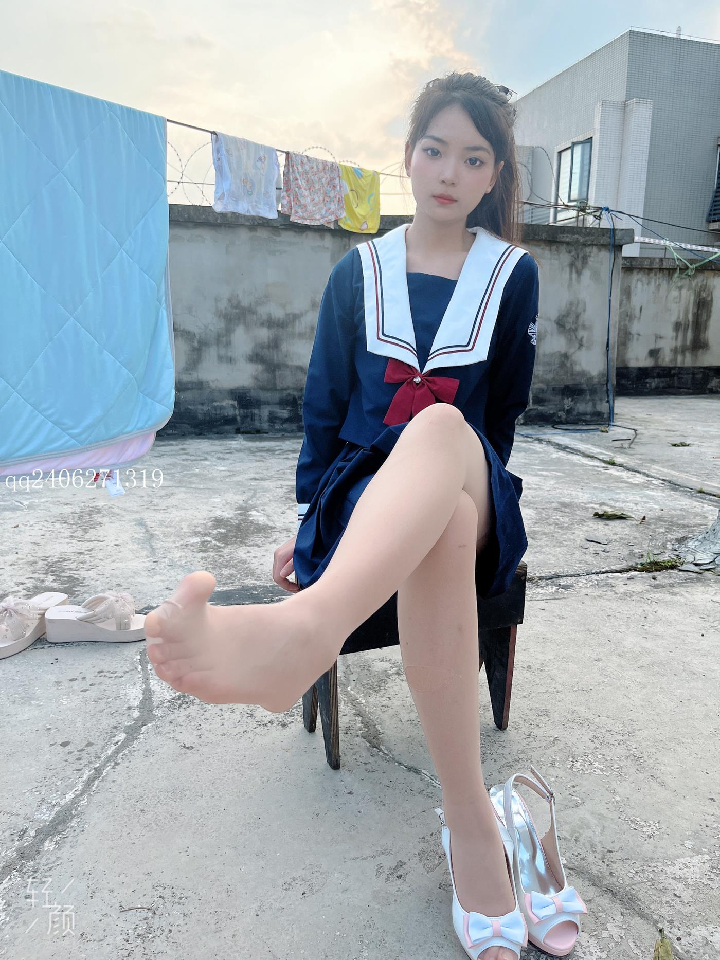 图片[33]-[MSLASS梦丝女神]2022.07.26  JK蓝 张馨[42P] – 速更版-美库