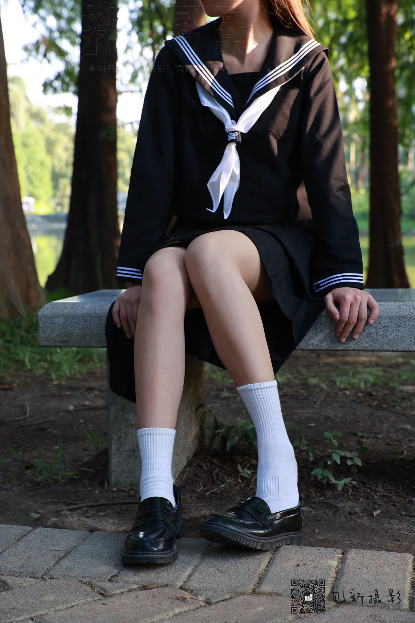 图片[47]-[见新摄影]NO.002 一厘甜酒 公园JK制服棉袜[161P] – 速更版-美库