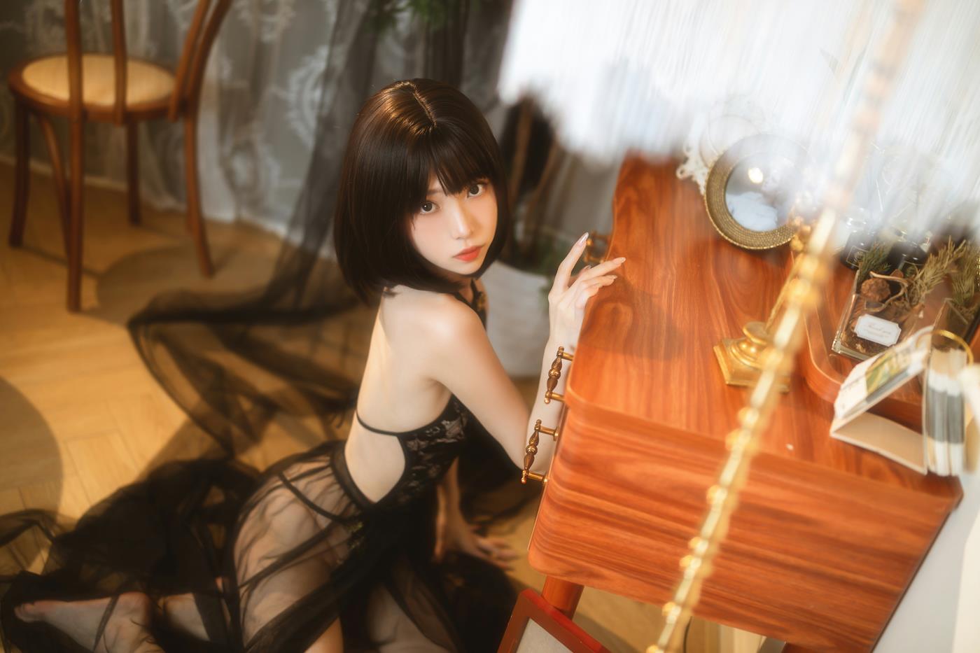 图片[17]-许岚(叁月life) NO.007 – 纯欲黑纱[40P] – 速更版-美库