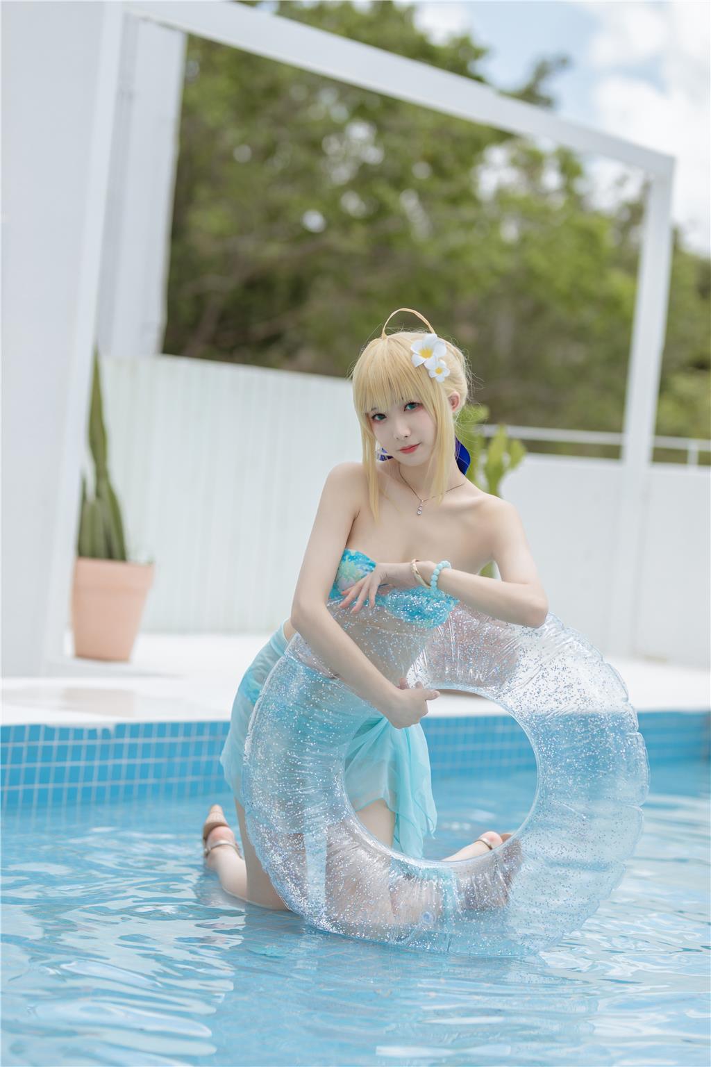 图片[41]-动漫博主封疆疆  阿尔托莉雅·潘德拉贡 泳装 [40P] – 速更版-美库