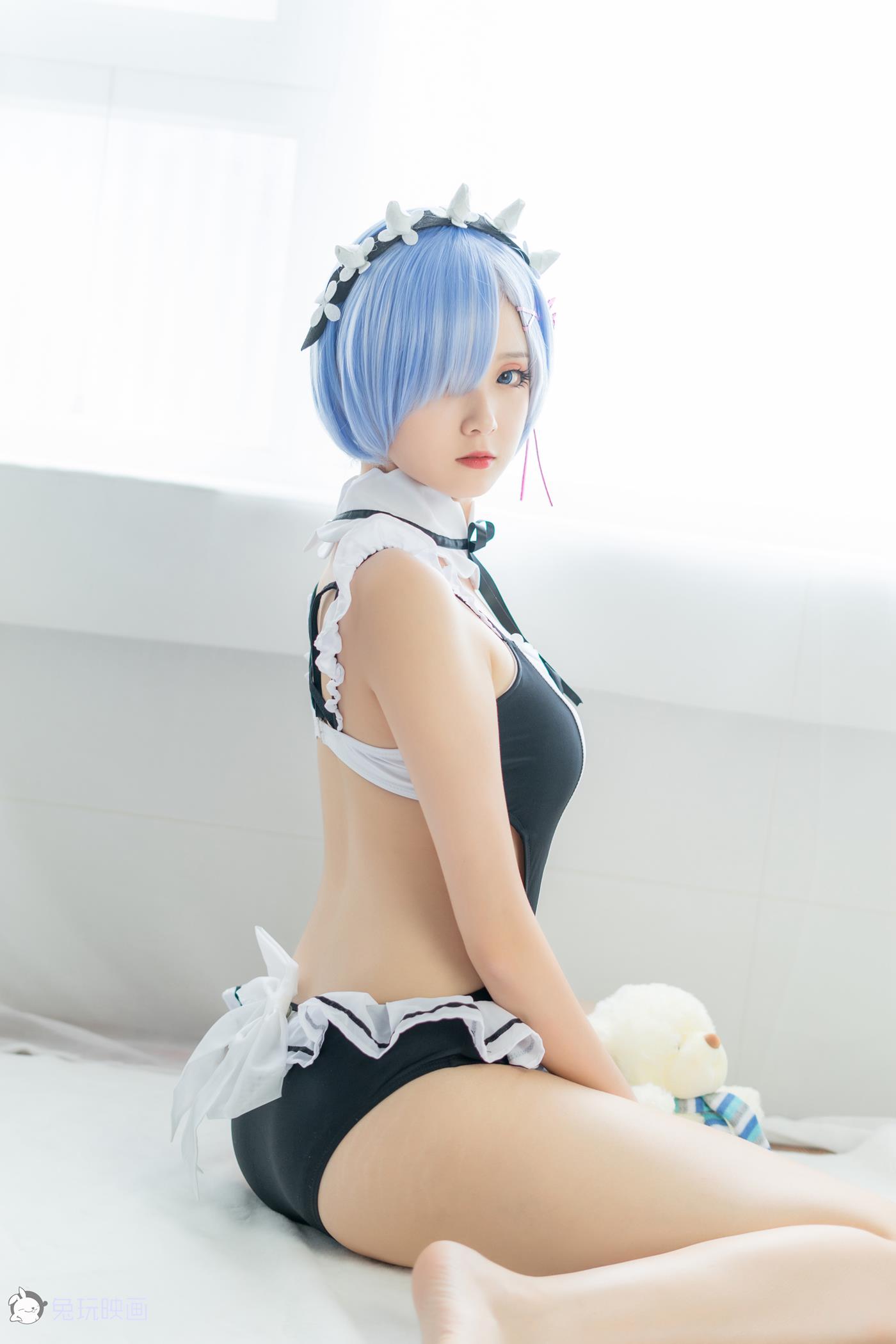 图片[16]-秋楚楚    蕾姆夏日泳装[36P] – 速更版-美库