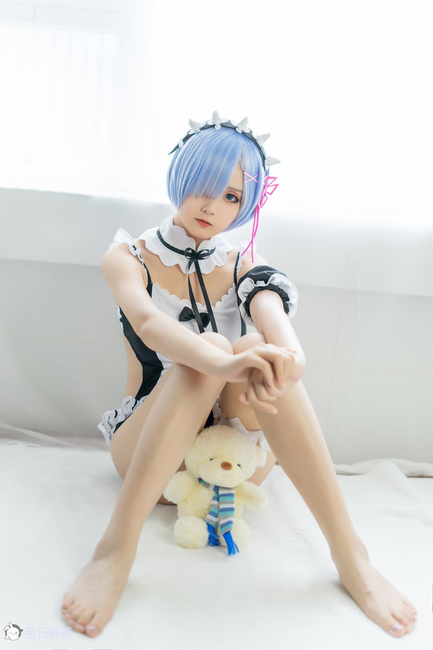 图片[17]-秋楚楚    蕾姆夏日泳装[36P] – 速更版-美库