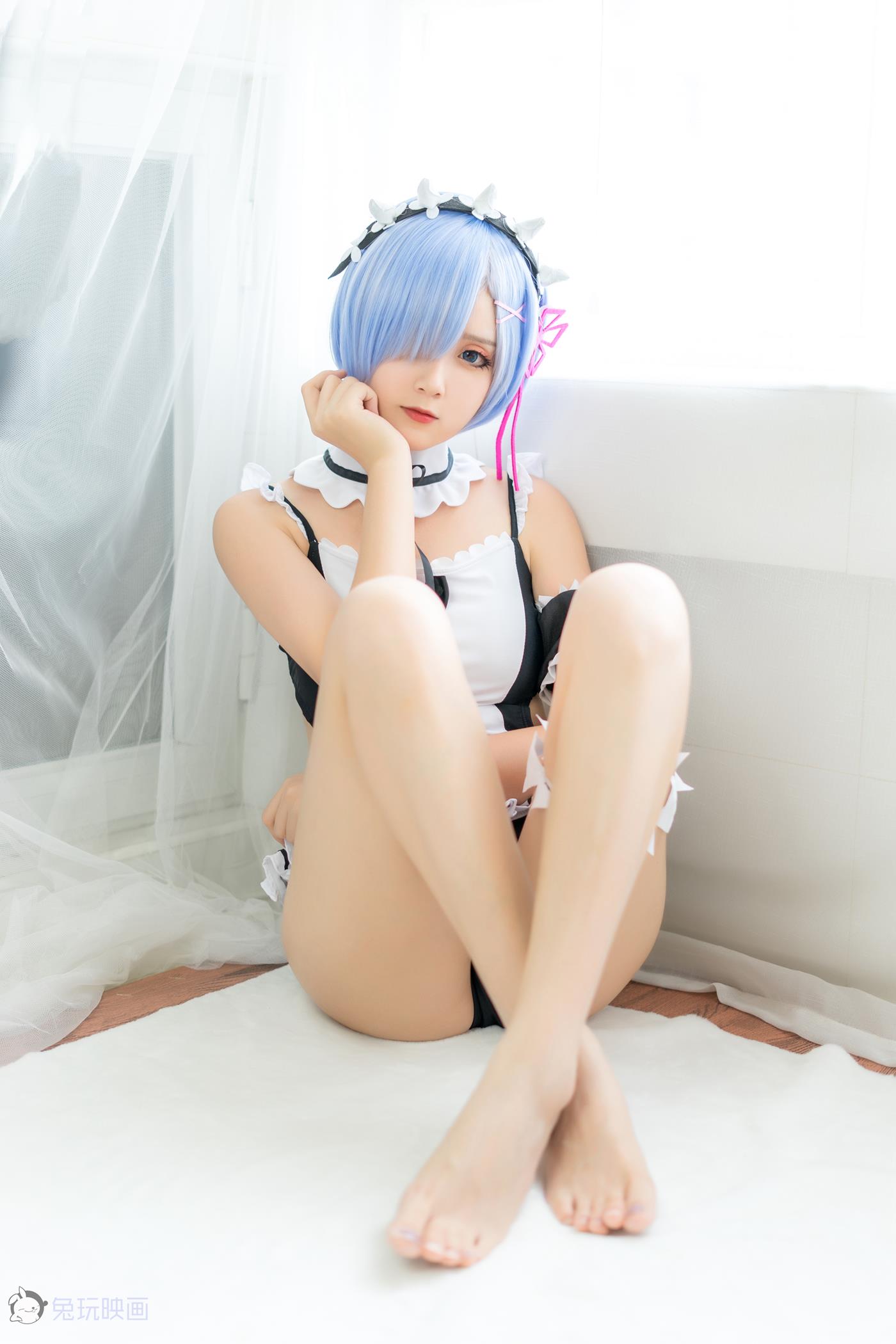 图片[22]-秋楚楚    蕾姆夏日泳装[36P] – 速更版-美库