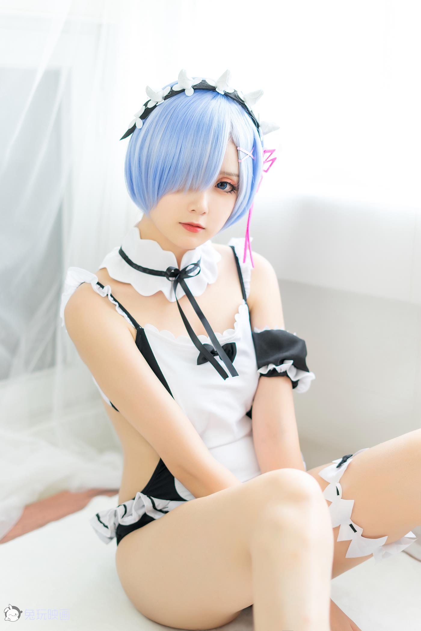 图片[23]-秋楚楚    蕾姆夏日泳装[36P] – 速更版-美库