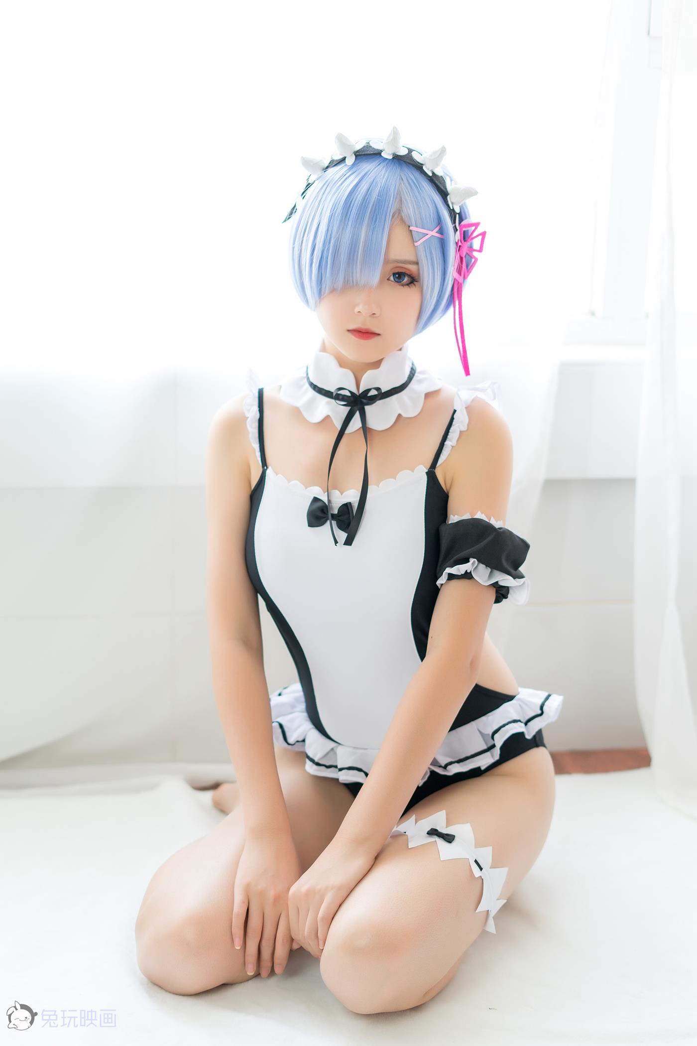 图片[29]-秋楚楚    蕾姆夏日泳装[36P] – 速更版-美库