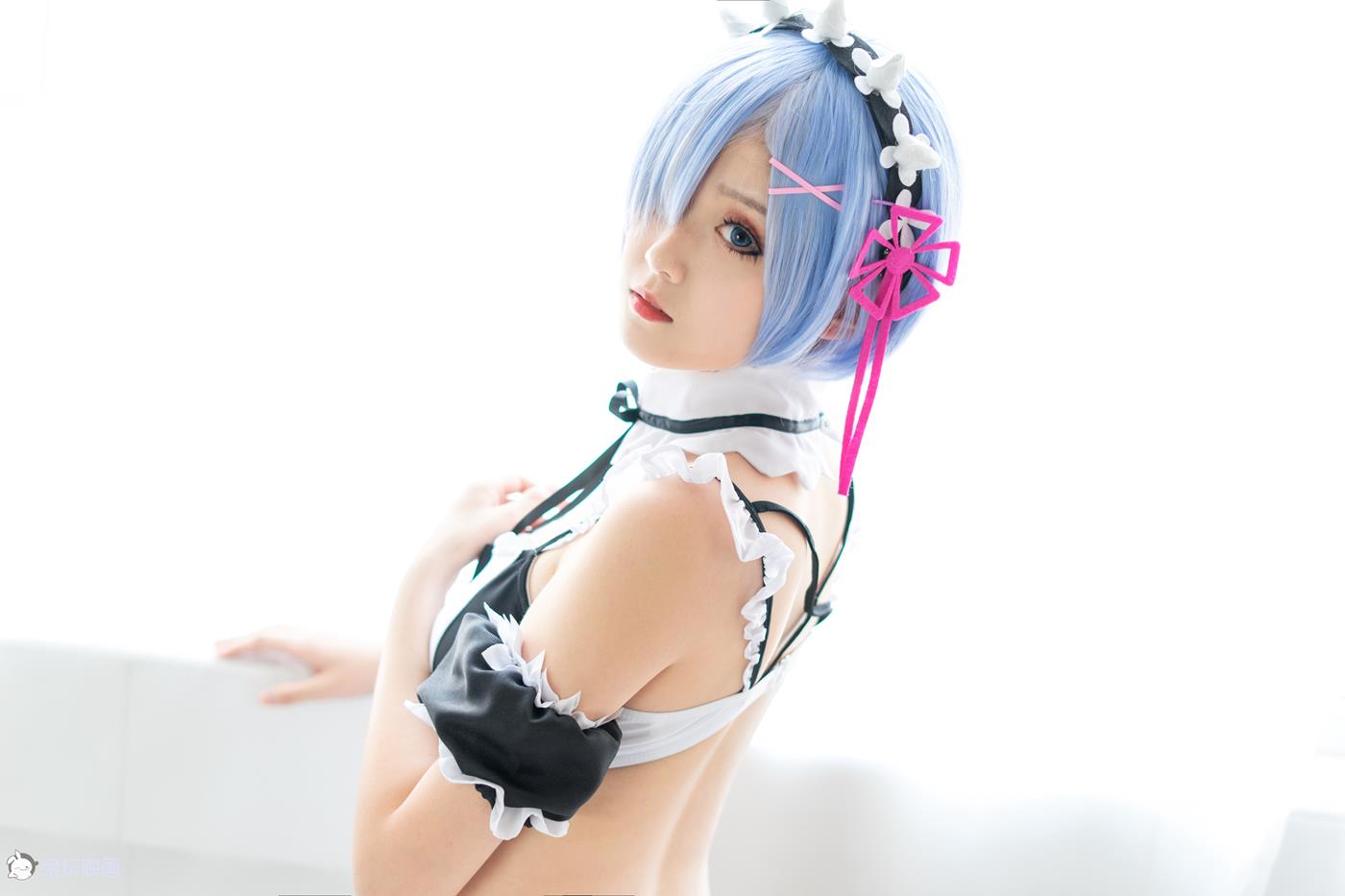 图片[32]-秋楚楚    蕾姆夏日泳装[36P] – 速更版-美库