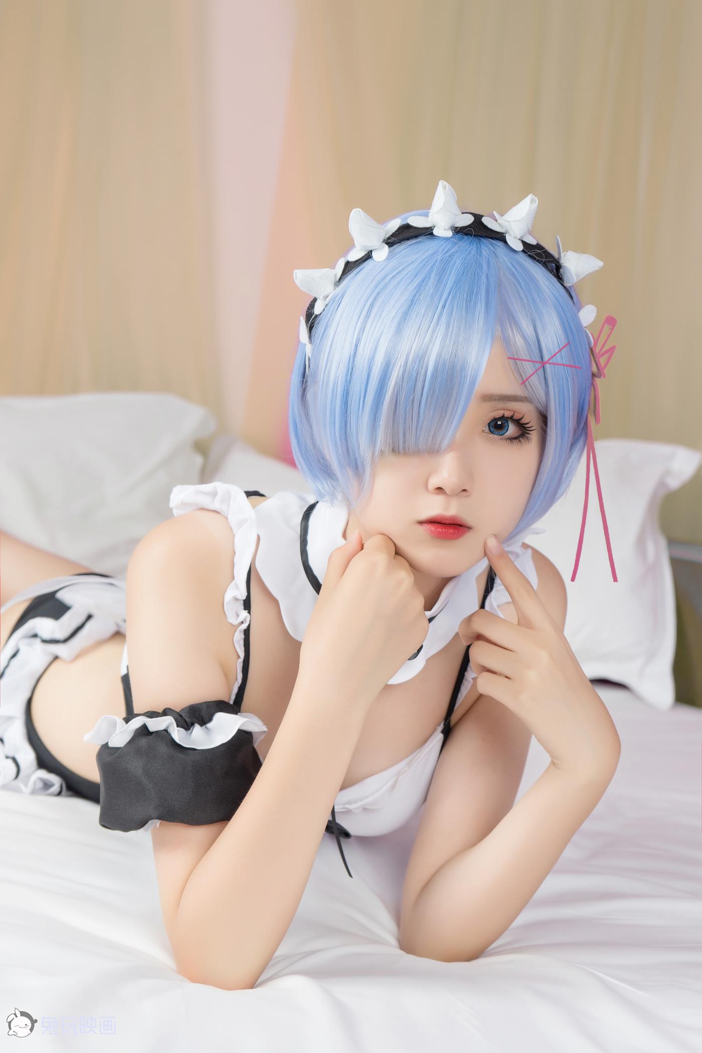 图片[36]-秋楚楚    蕾姆夏日泳装[36P] – 速更版-美库