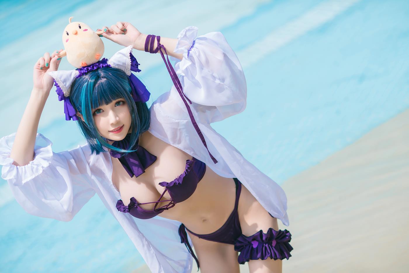 图片[10]-Tomoyo酱 – 碧蓝 柴郡泳装[18P] – 速更版-美库