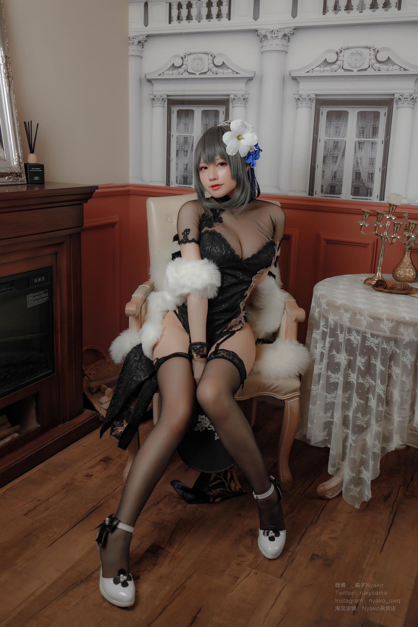 图片[15]-萌妹子Nyako喵子  路易九世旗袍 [35P] – 速更版-美库