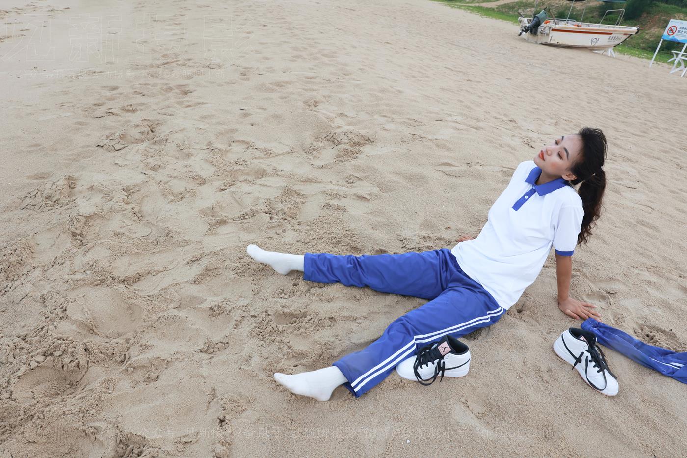 图片[133]-[见新摄影]NO.019 世界上最甜美的沙滩校园风，连海风都是甜的[252P] – 速更版-美库