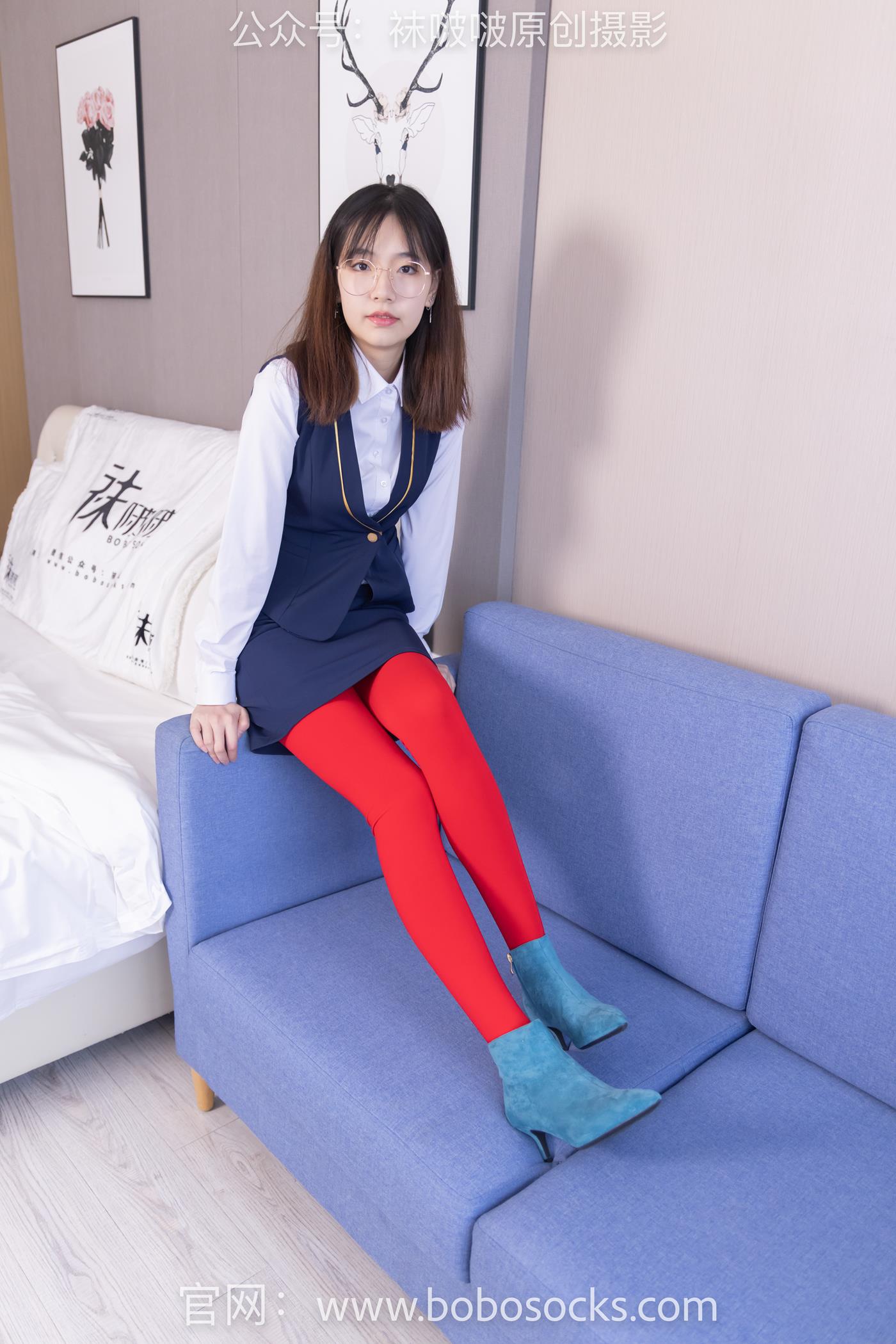 图片[67]-[BoBoSocks袜啵啵]NO.132 小甜豆-aj1板鞋、蓝色短靴、厚黑丝、厚红丝[145P] – 速更版-美库