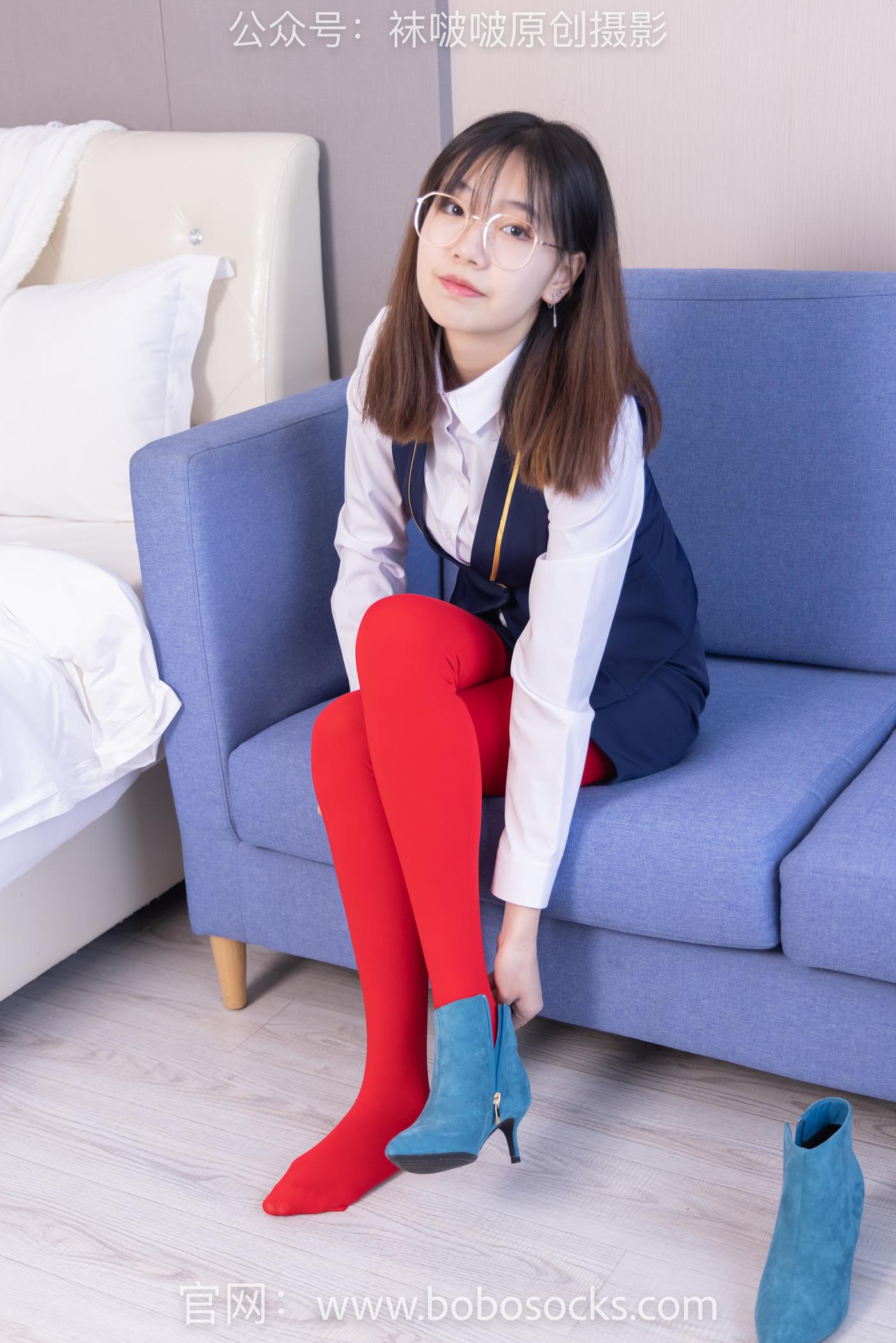 图片[86]-[BoBoSocks袜啵啵]NO.132 小甜豆-aj1板鞋、蓝色短靴、厚黑丝、厚红丝[145P] – 速更版-美库