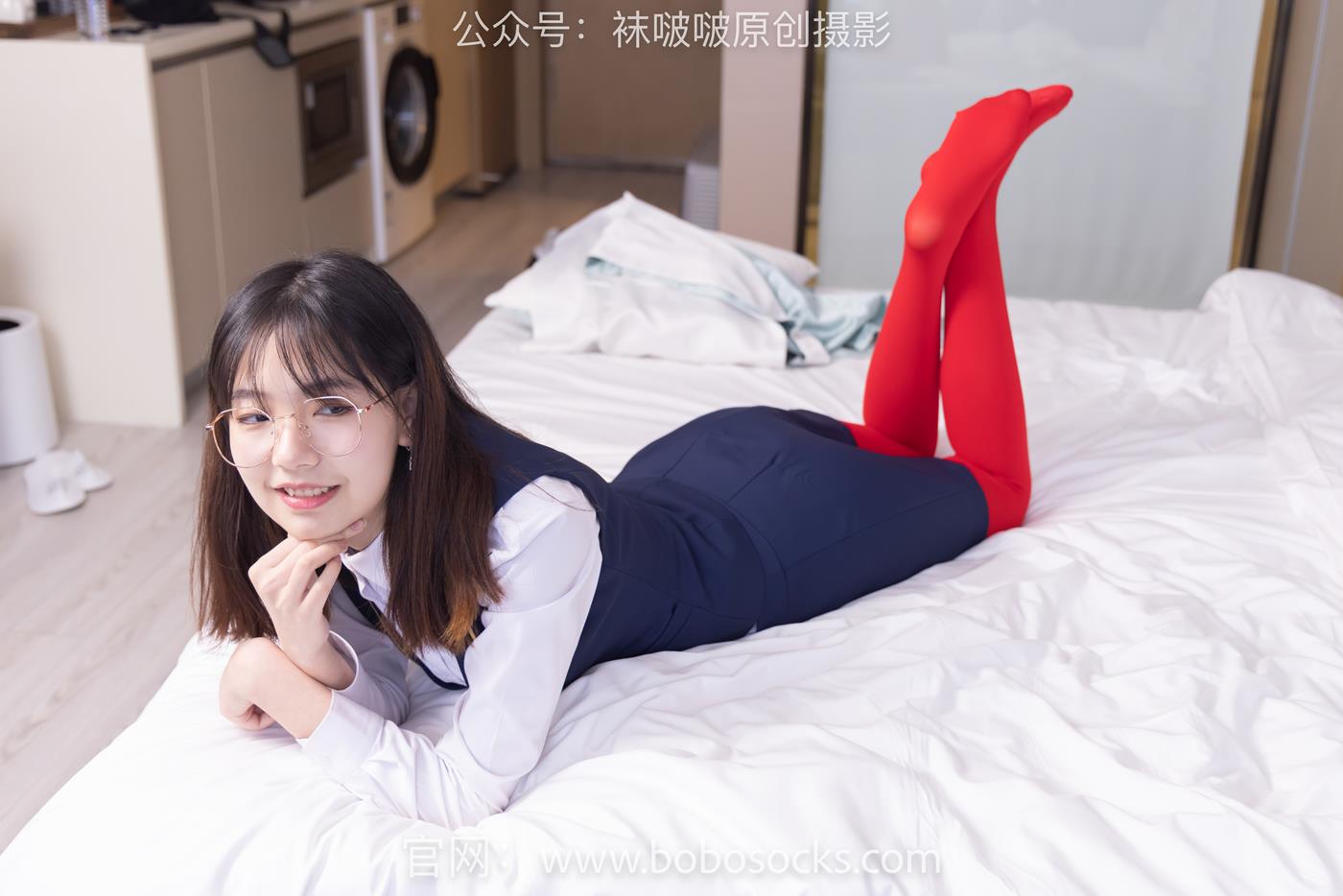 图片[122]-[BoBoSocks袜啵啵]NO.132 小甜豆-aj1板鞋、蓝色短靴、厚黑丝、厚红丝[145P] – 速更版-美库