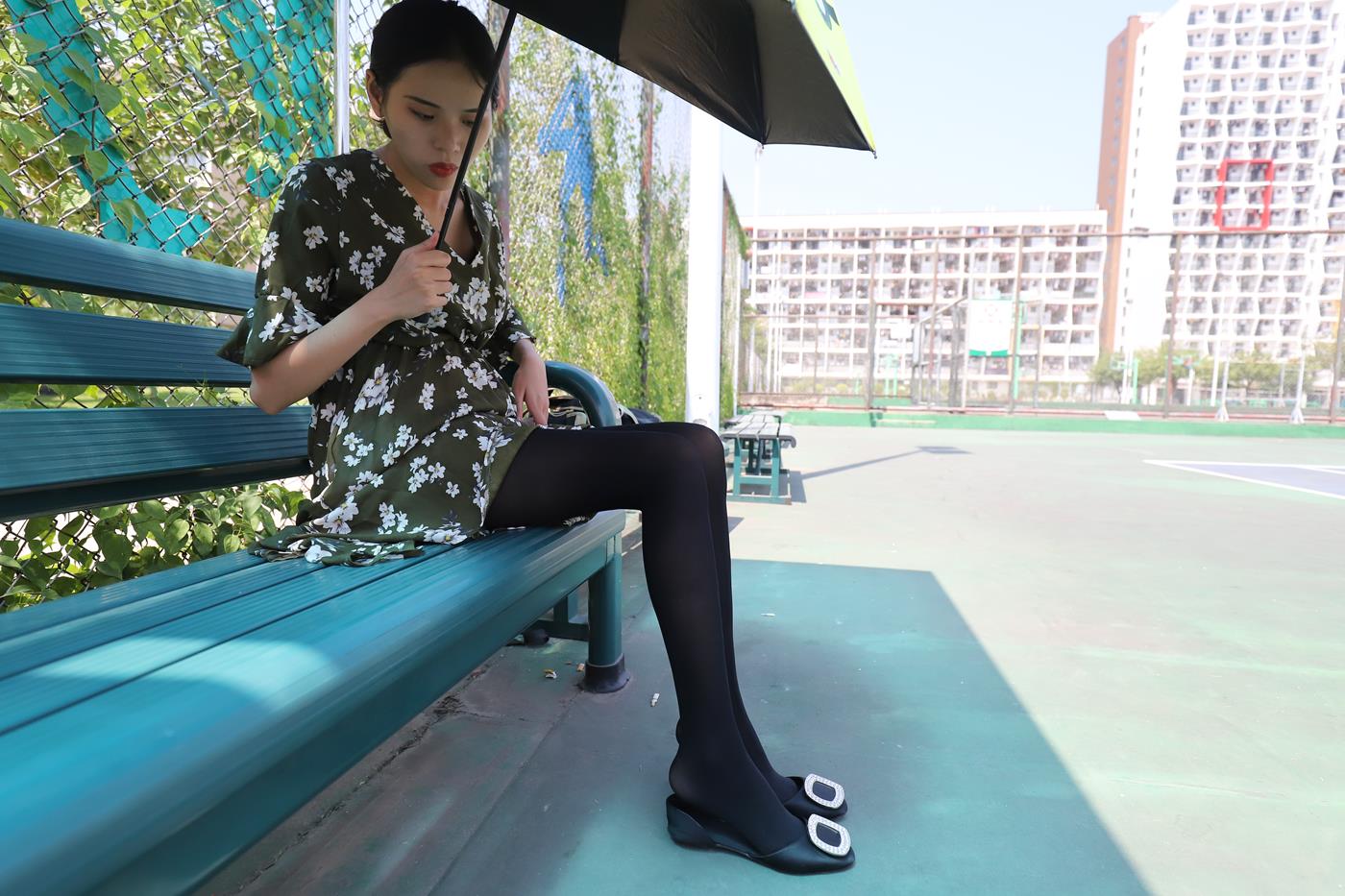 图片[39]-大西瓜爱牙膏-2019 9月活动 模特2（二） 黑丝碎花裙 (3) [70P] – 速更版-美库