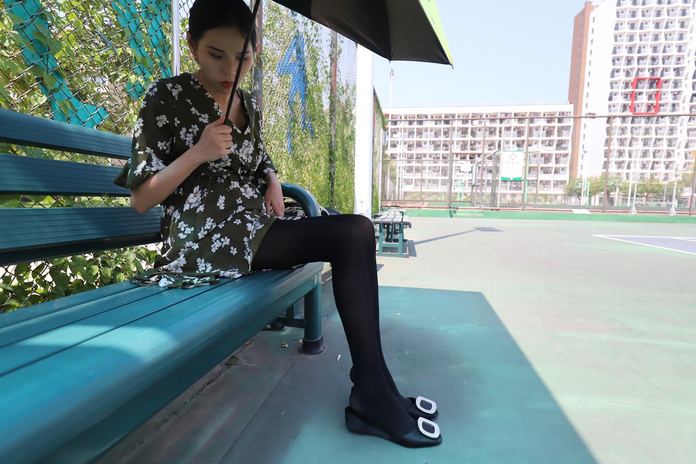 图片[40]-大西瓜爱牙膏-2019 9月活动 模特2（二） 黑丝碎花裙 (3) [70P] – 速更版-美库