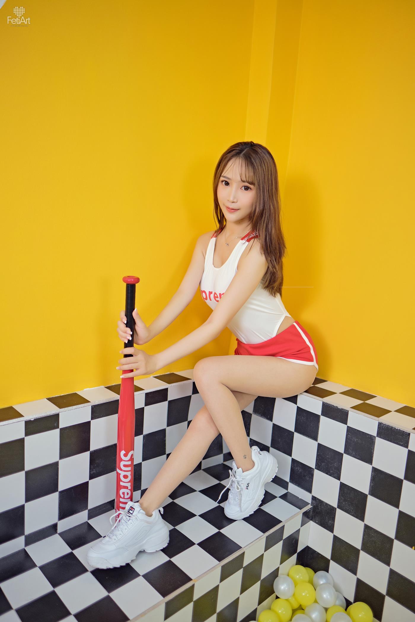图片[31]-[FetiArt]  Wanna Play Baseball Model ：Bowie [31P] – 速更版-美库