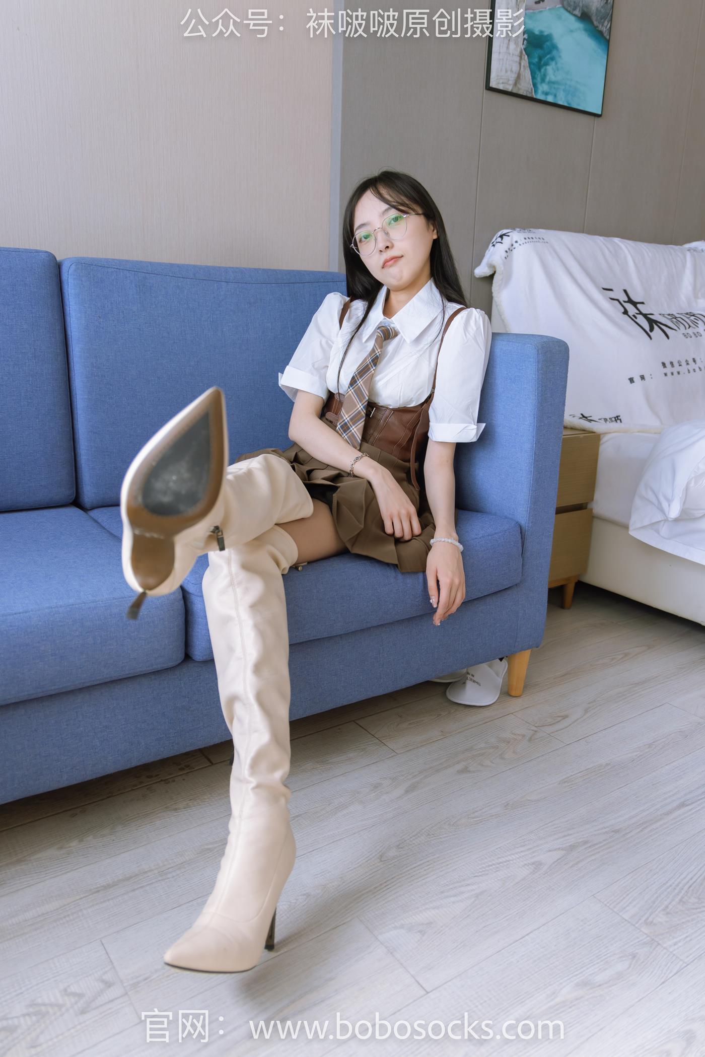 图片[21]-[BoBoSocks袜啵啵]NO.133 稚予-高跟长靴、白棉袜、咖啡丝[140P] – 速更版-美库