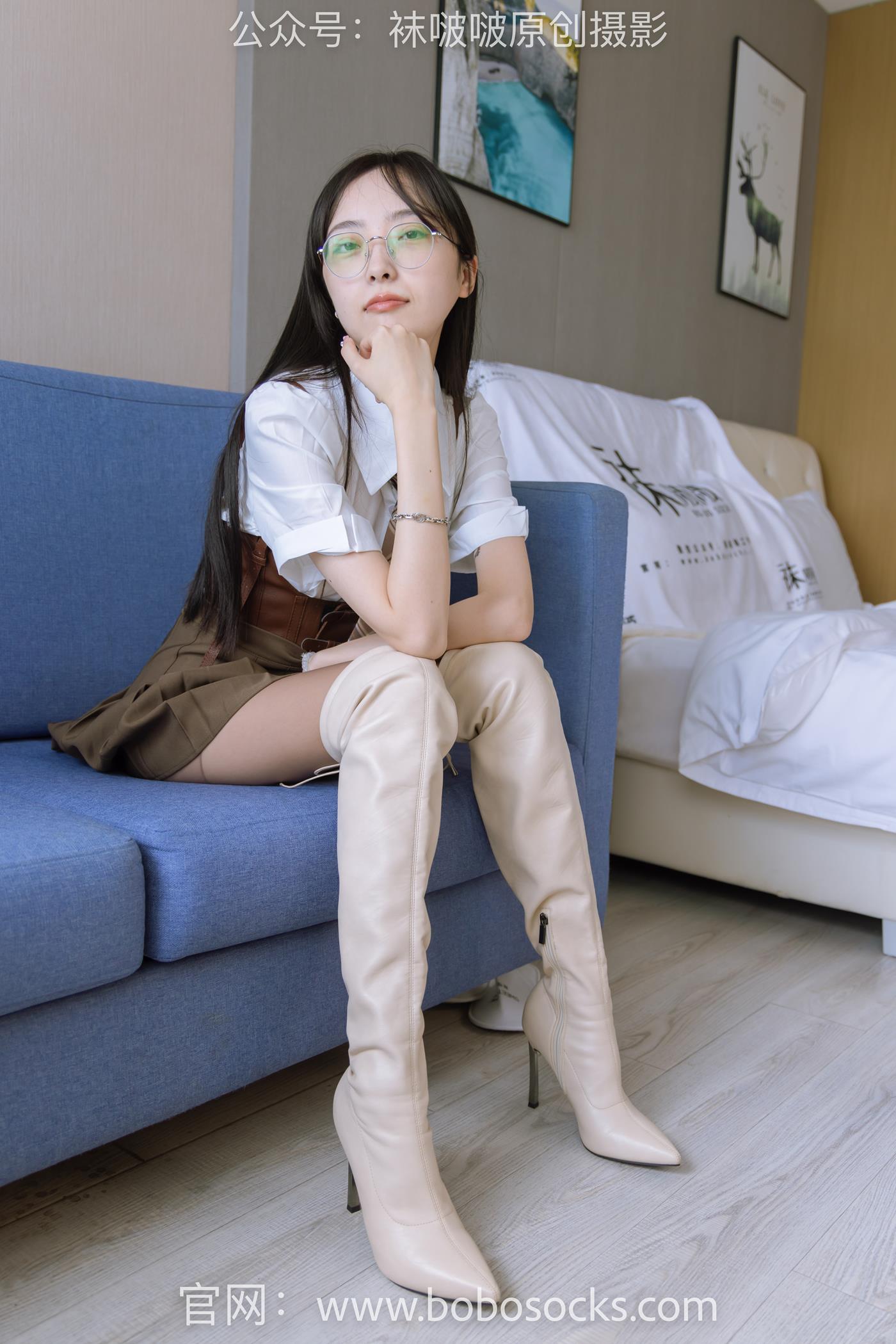 图片[23]-[BoBoSocks袜啵啵]NO.133 稚予-高跟长靴、白棉袜、咖啡丝[140P] – 速更版-美库