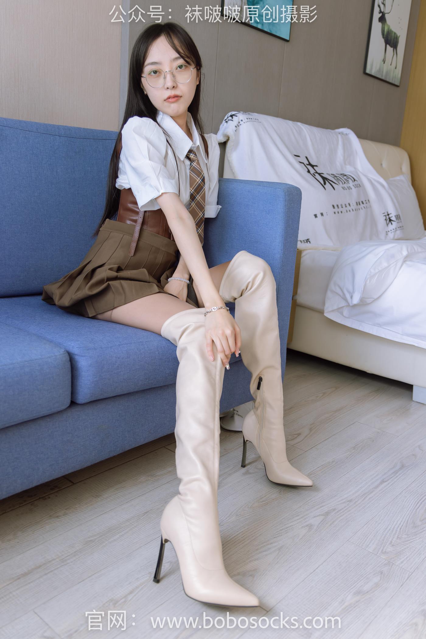 图片[24]-[BoBoSocks袜啵啵]NO.133 稚予-高跟长靴、白棉袜、咖啡丝[140P] – 速更版-美库