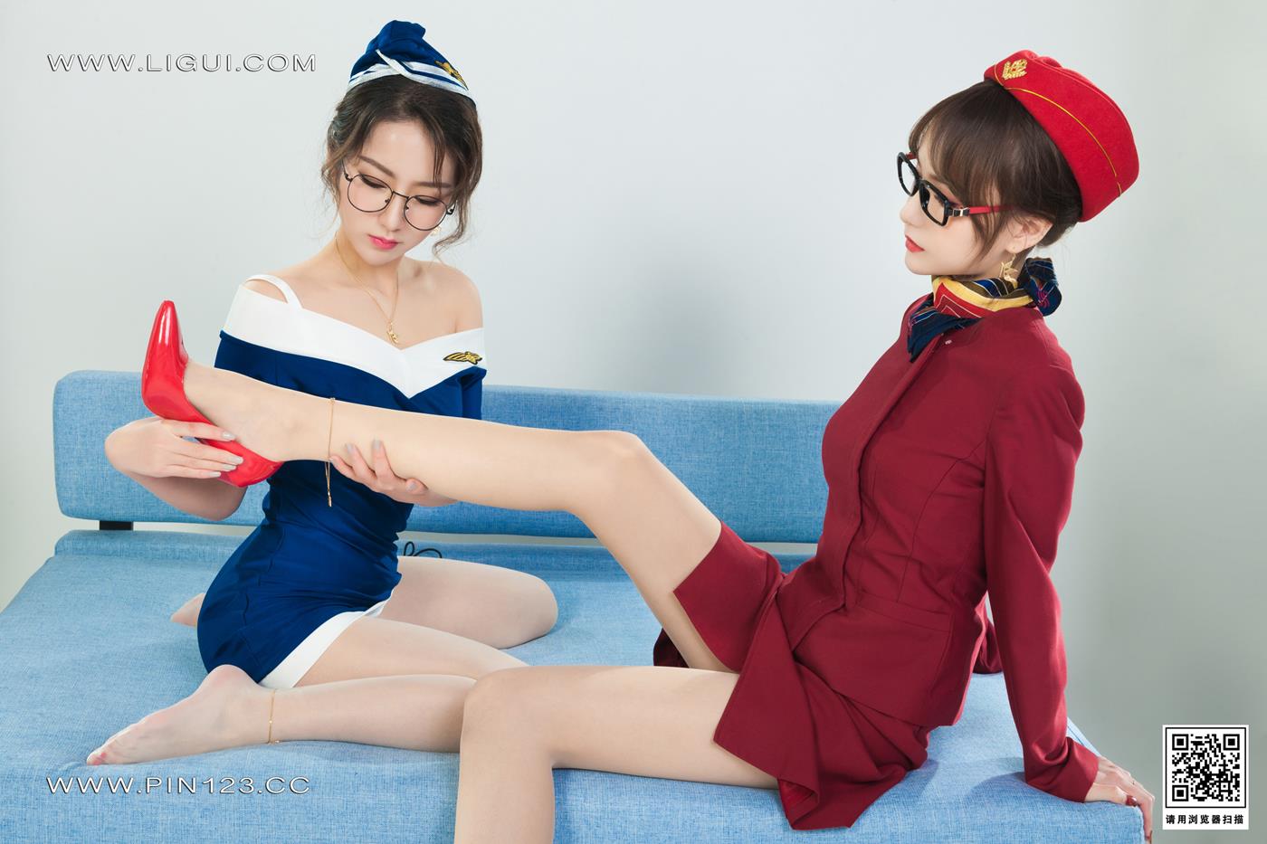 图片[18]-[Ligui丽柜]2022.11.11 双生花-空中丝欲 汐汐＆心心[89+1P] – 速更版-美库