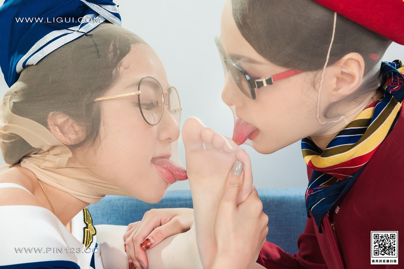 图片[56]-[Ligui丽柜]2022.11.11 双生花-空中丝欲 汐汐＆心心[89+1P] – 速更版-美库