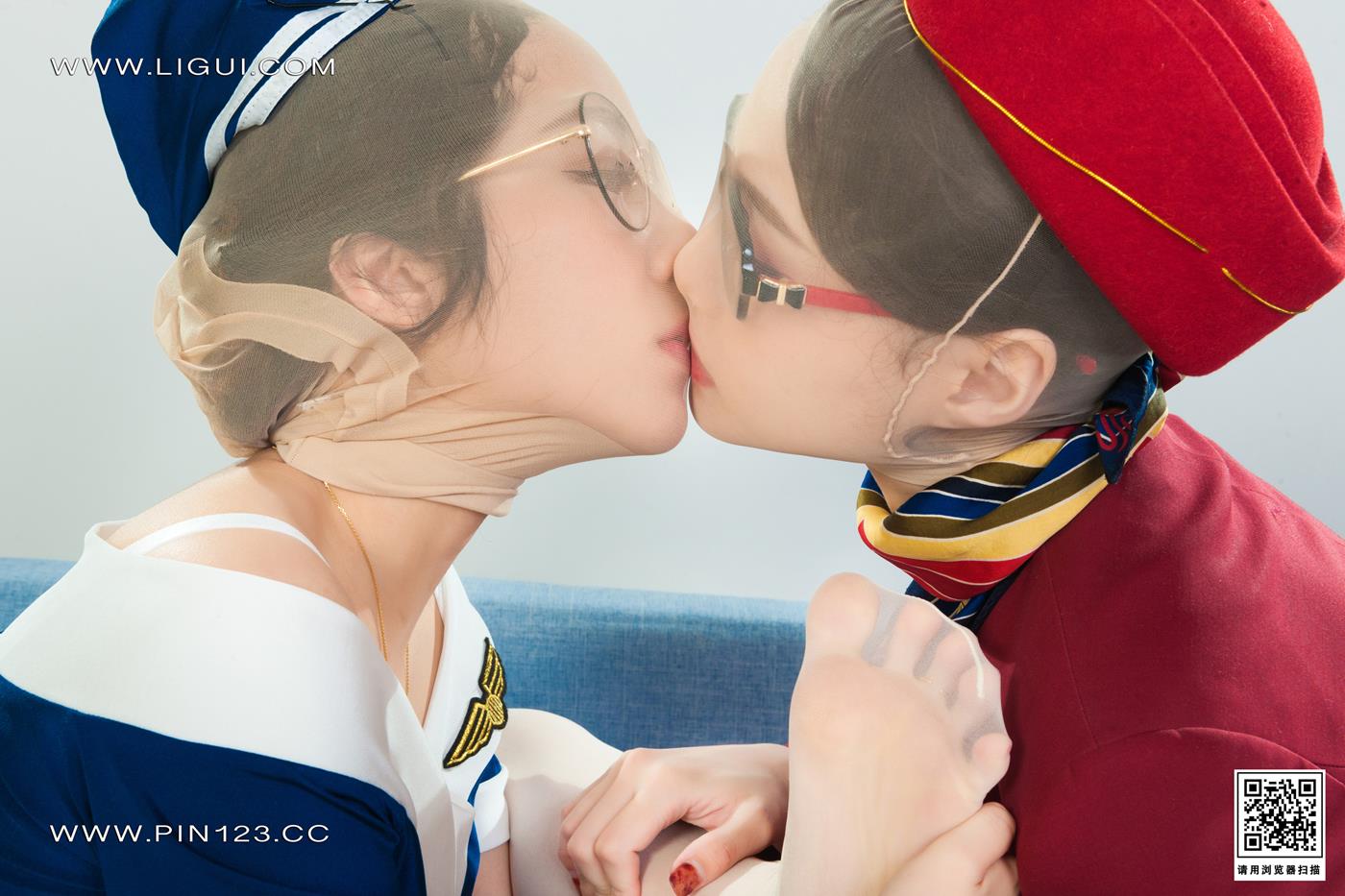 图片[57]-[Ligui丽柜]2022.11.11 双生花-空中丝欲 汐汐＆心心[89+1P] – 速更版-美库