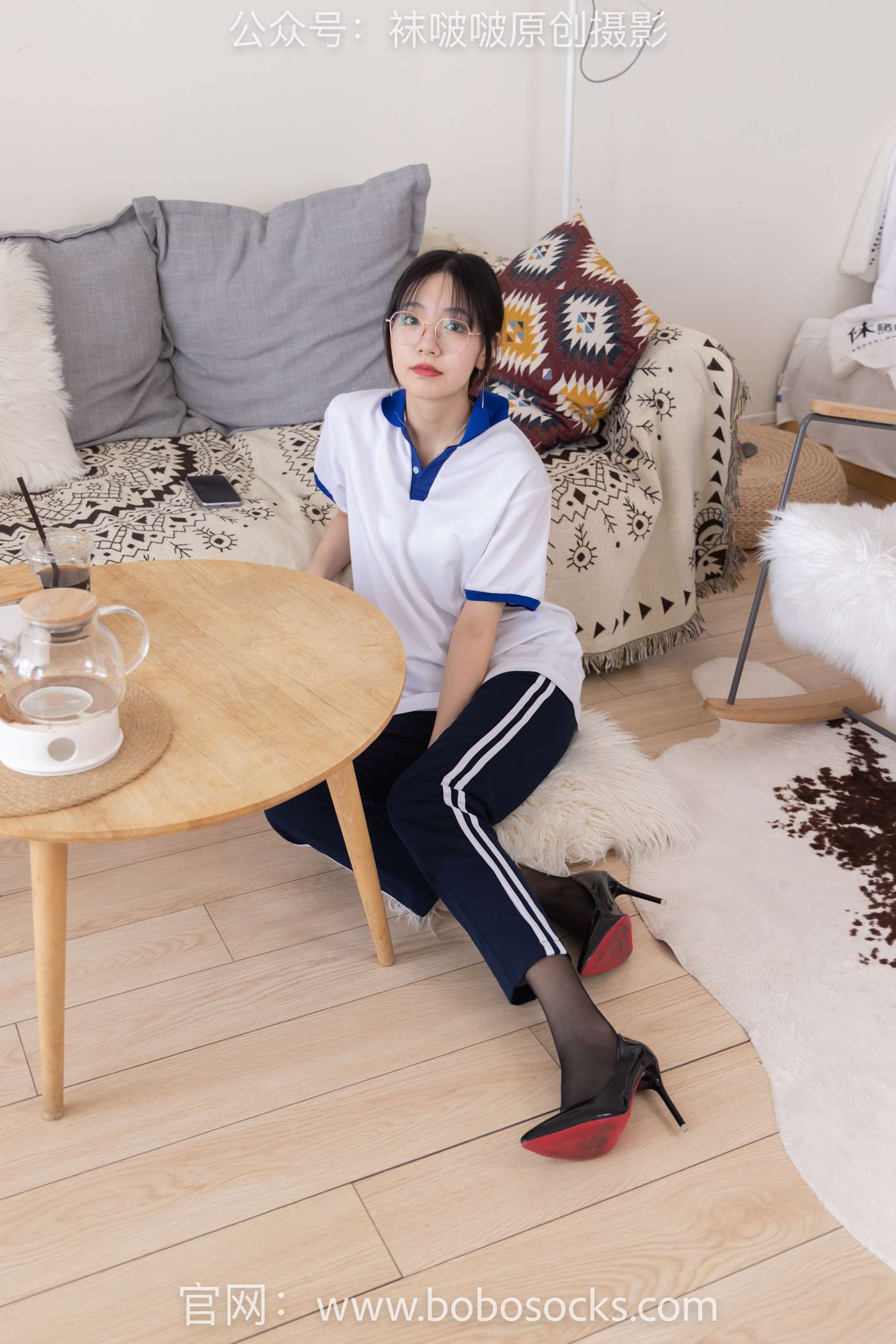 图片[132]-[BoBoSocks袜啵啵]NO.135 小甜豆-高跟鞋、黑丝（脚尖透明款）、裸足[140P] – 速更版-美库