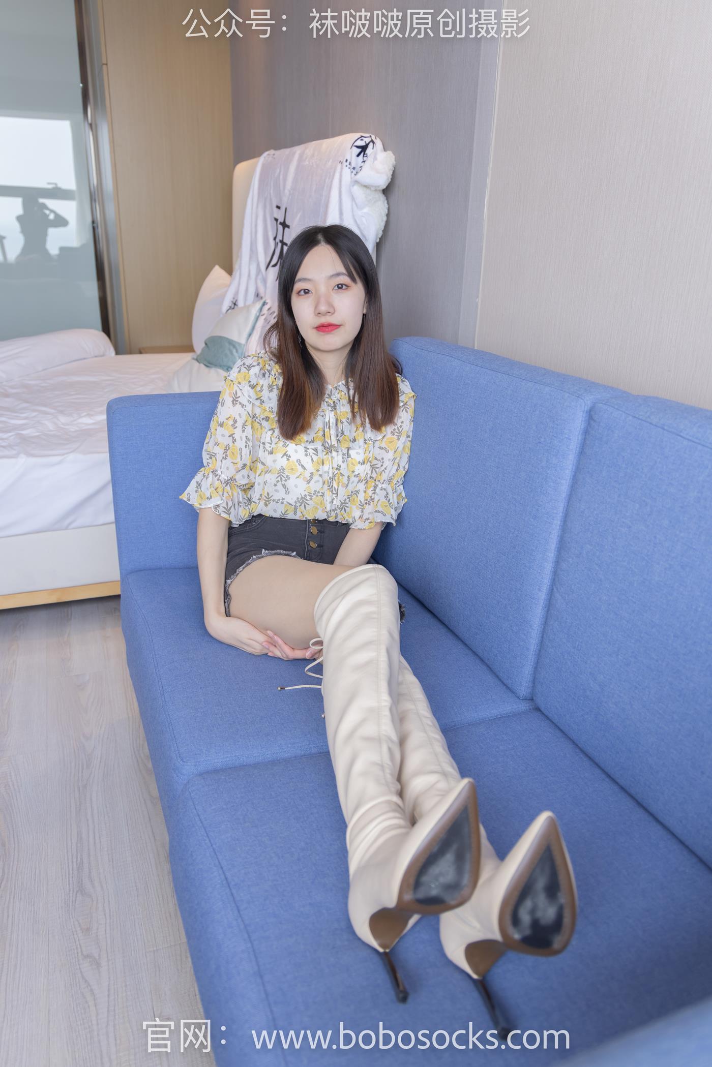 图片[25]-[BoBoSocks袜啵啵]NO.136 小甜豆-高跟长靴、白棉袜、裸足 (1) [100P] – 速更版-美库