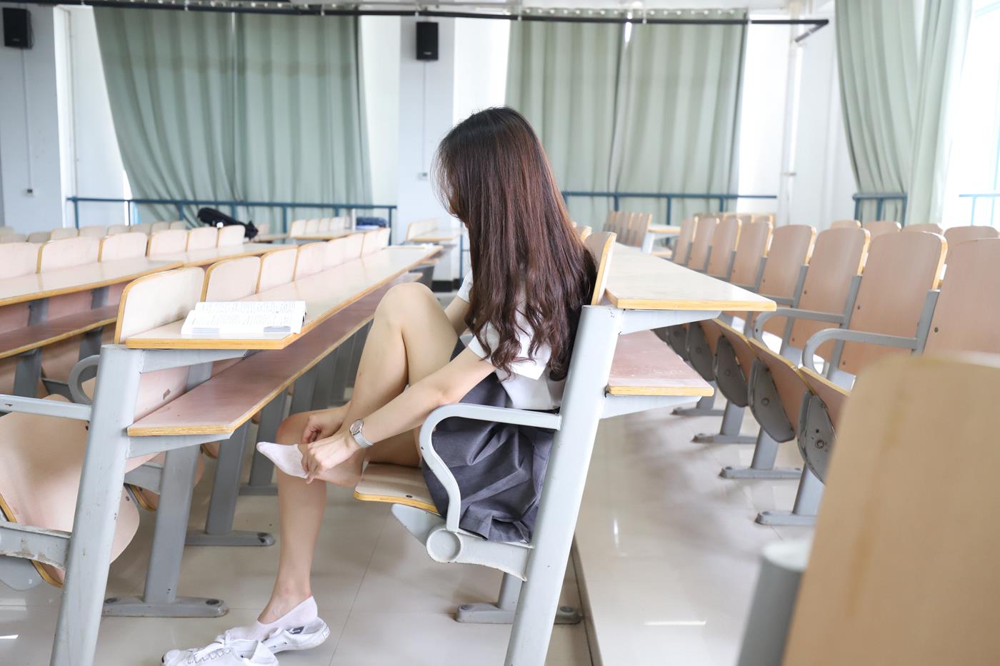 图片[53]-大西瓜爱牙膏-2019 11X活动 模特2（二） 教室短裙船袜 (1) [84P] – 速更版-美库