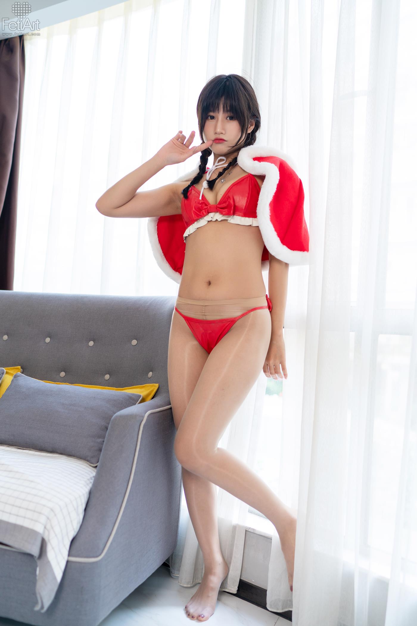 图片[34]-[FetiArt尚物集]NO.024 Christmas Day Is Coming MODEL-Jasmine[38+1P] – 速更版-美库
