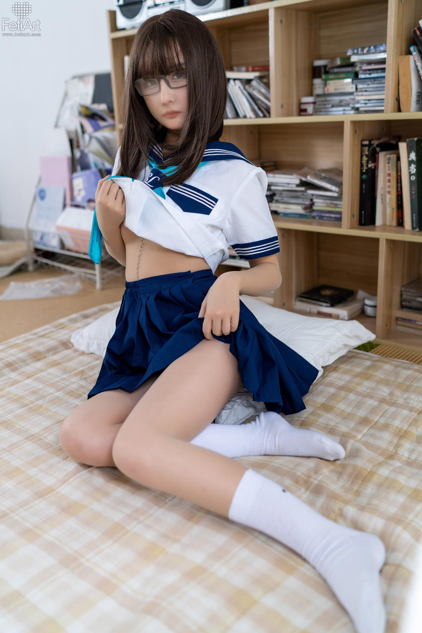 图片[10]-[FetiArt尚物集]NO.026 Nylon Skin Encasement JK MODEL-Michi[25+1P] – 速更版-美库