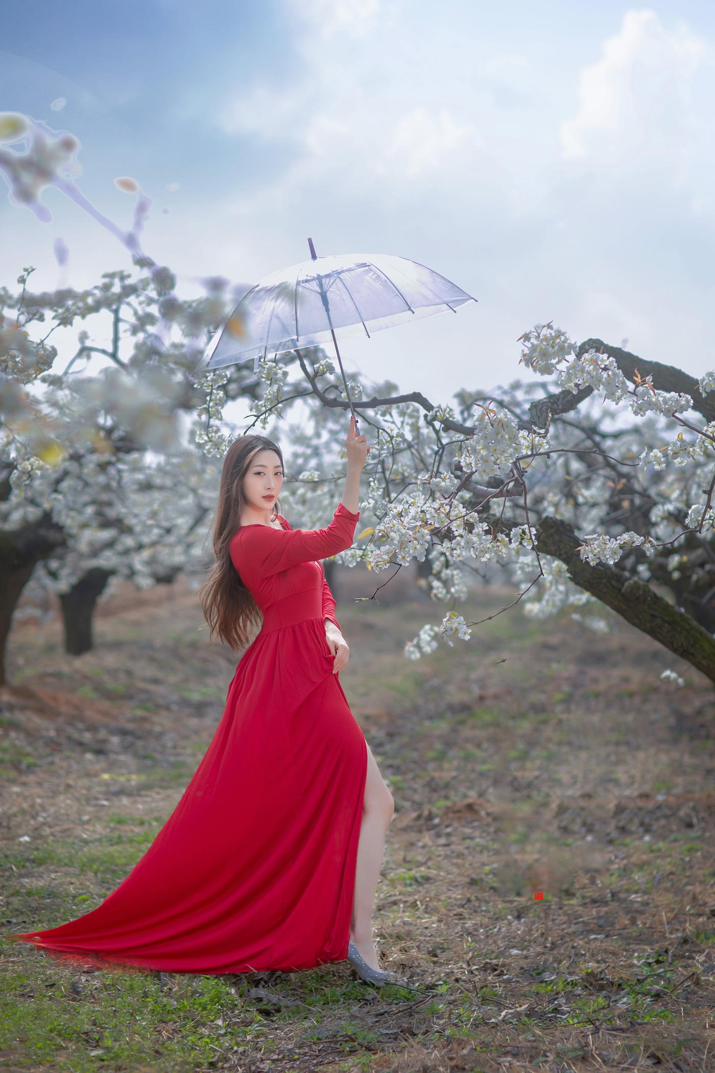 图片[32]-[YITUYU艺图语] 2021.12.22 一袭红妆拂梨花 如意 [32P] – 速更版-美库