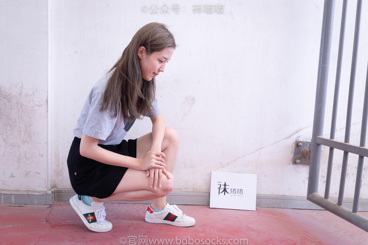 图片[25]-[BoBoSocks袜啵啵]积分限定作品 NO.006 泡芙-板鞋、天蓝色短棉袜、裸足 （1）[68P] – 速更版-美库