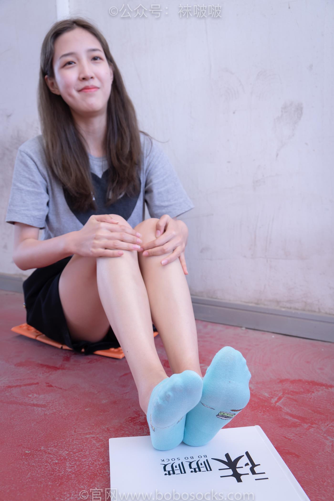 图片[19]-[BoBoSocks袜啵啵]积分限定作品 NO.006 泡芙-板鞋、天蓝色短棉袜、裸足 （2）[70P] – 速更版-美库