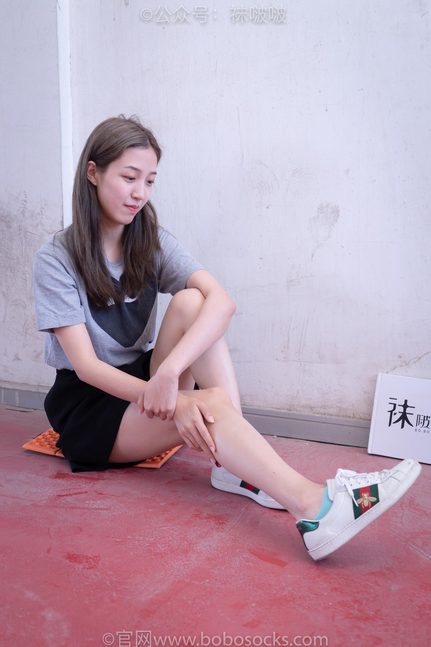 图片[38]-[BoBoSocks袜啵啵]积分限定作品 NO.006 泡芙-板鞋、天蓝色短棉袜、裸足 （1）[68P] – 速更版-美库