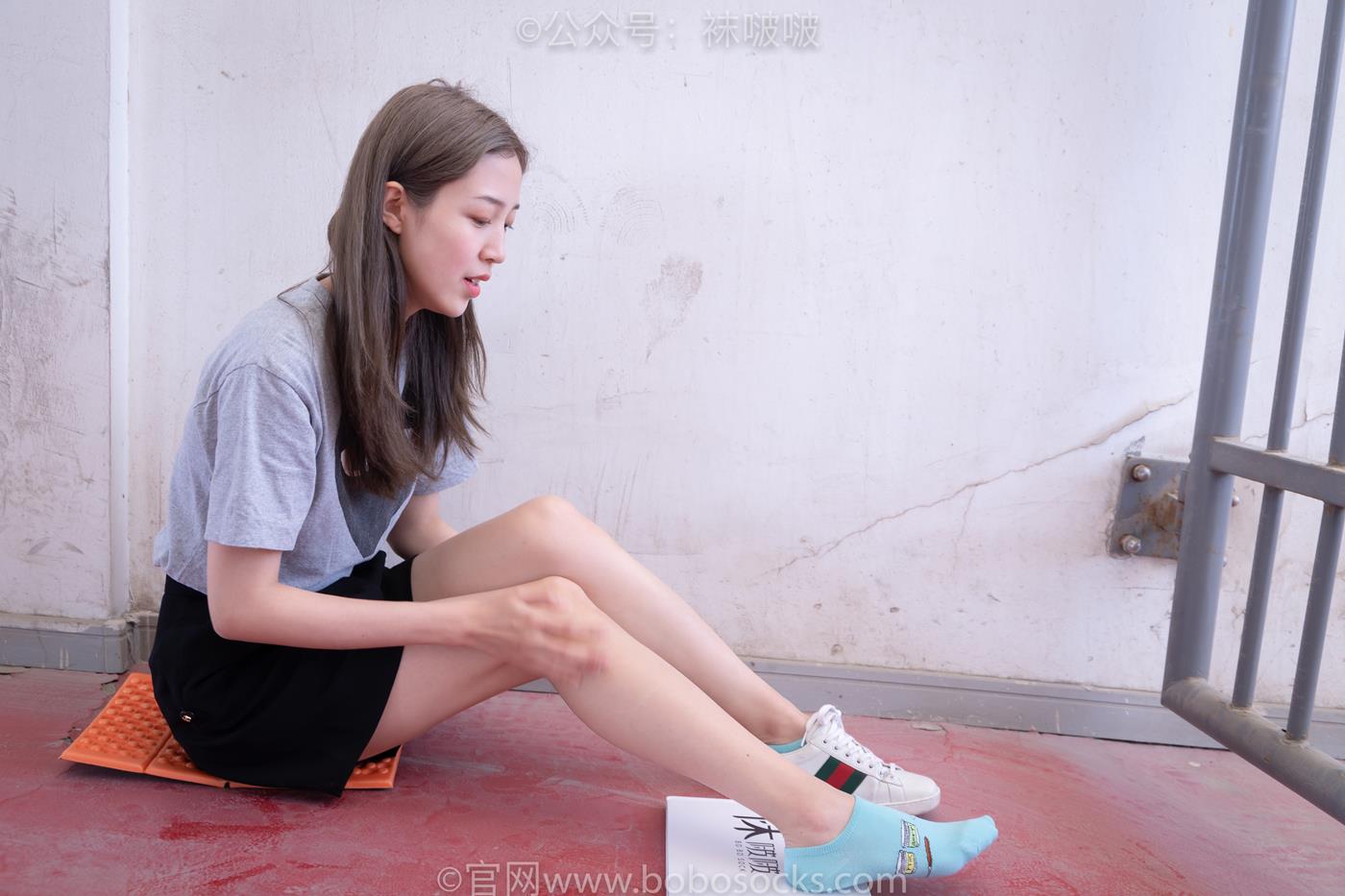 图片[47]-[BoBoSocks袜啵啵]积分限定作品 NO.006 泡芙-板鞋、天蓝色短棉袜、裸足 （1）[68P] – 速更版-美库