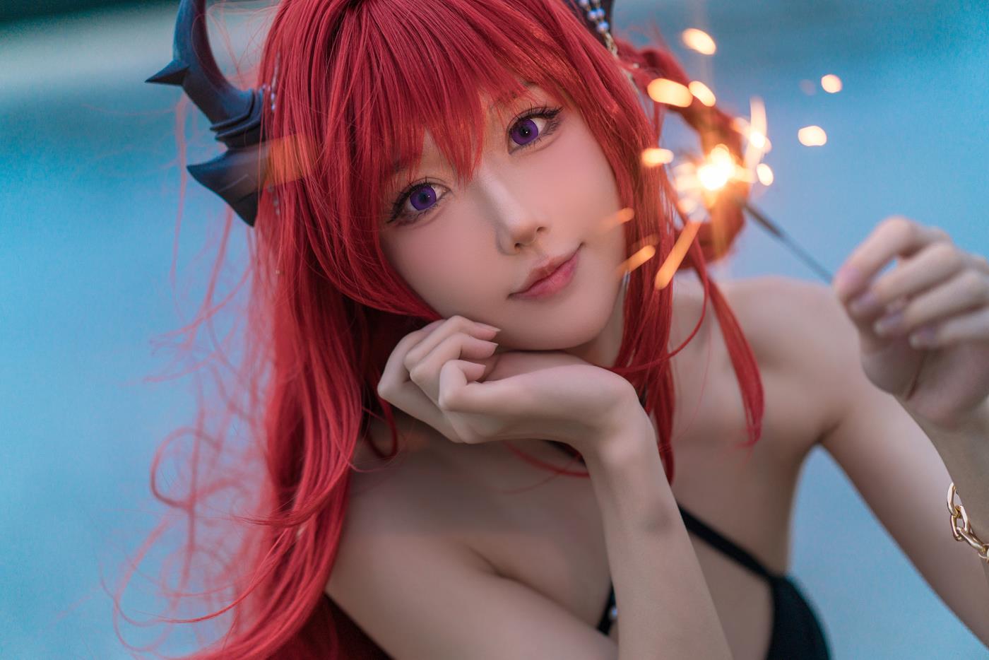 图片[14]-动漫博主阿包也是兔娘  明日方舟 史尔特尔泳装 [31P] – 速更版-美库